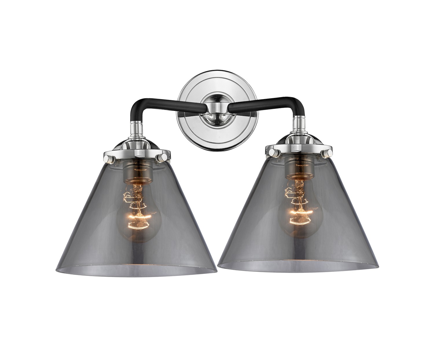 LED Bath Vanity by Innovations - Nouveau Collection, Black Polished Nickel Finish - 284-2W-BPN-G43-LED