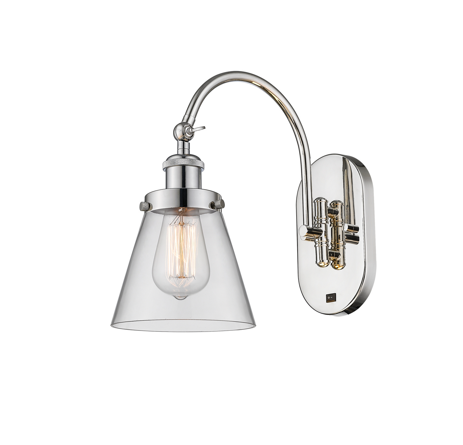 One Light Swing Arm by Innovations - Franklin Restoration Collection, Polished Nickel Finish - 918-1W-PN-G62