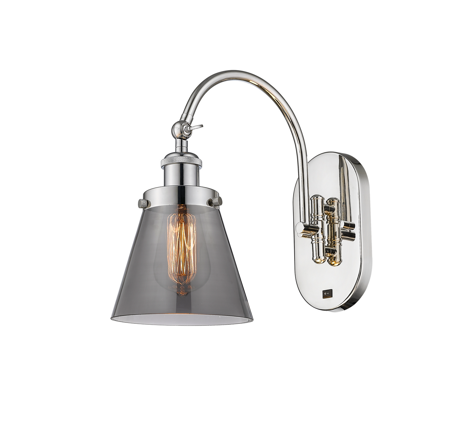 One Light Swing Arm by Innovations - Franklin Restoration Collection, Polished Nickel Finish - 918-1W-PN-G63