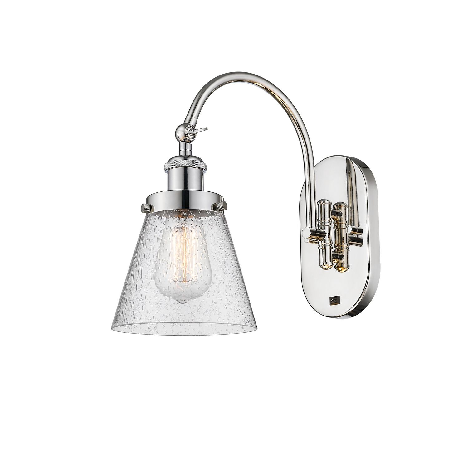 One Light Swing Arm by Innovations - Franklin Restoration Collection, Polished Nickel Finish - 918-1W-PN-G64