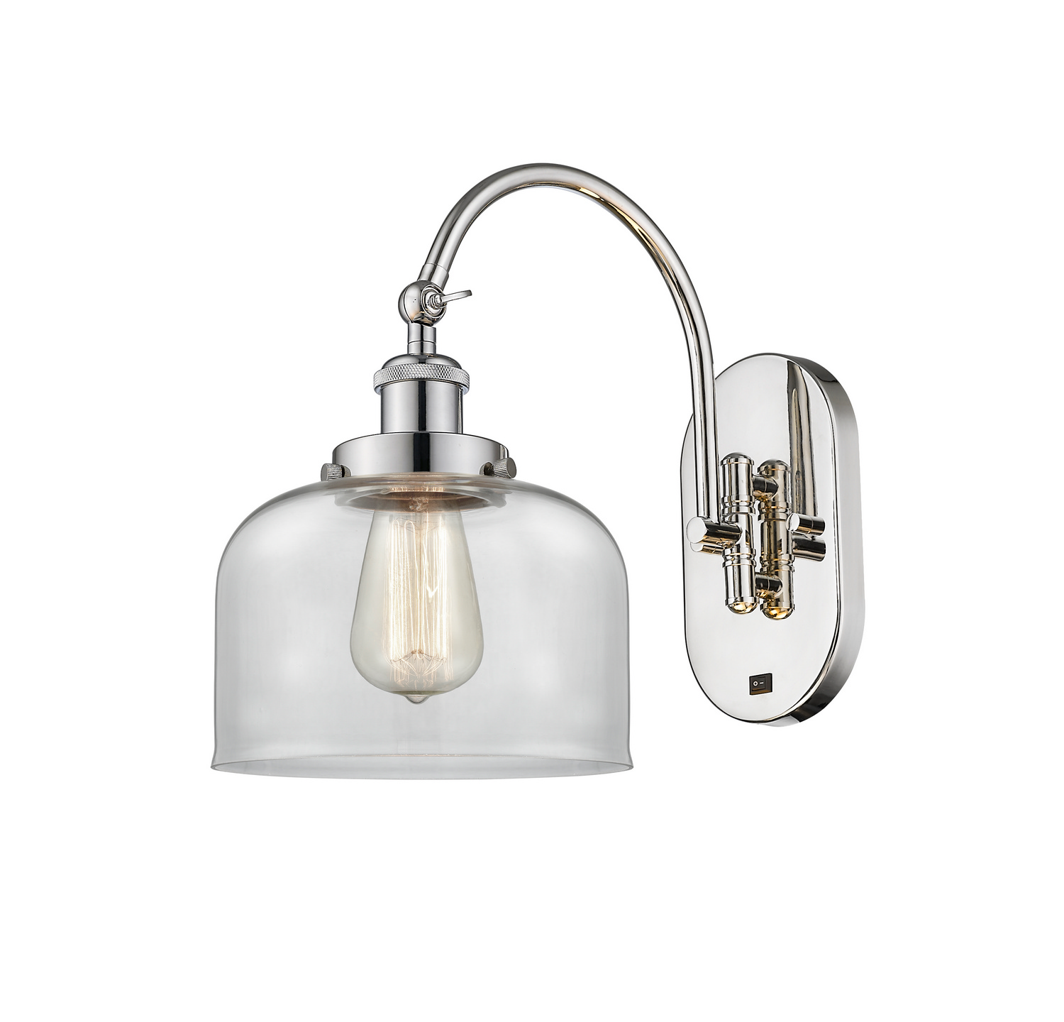One Light Swing Arm by Innovations - Franklin Restoration Collection, Polished Nickel Finish - 918-1W-PN-G72