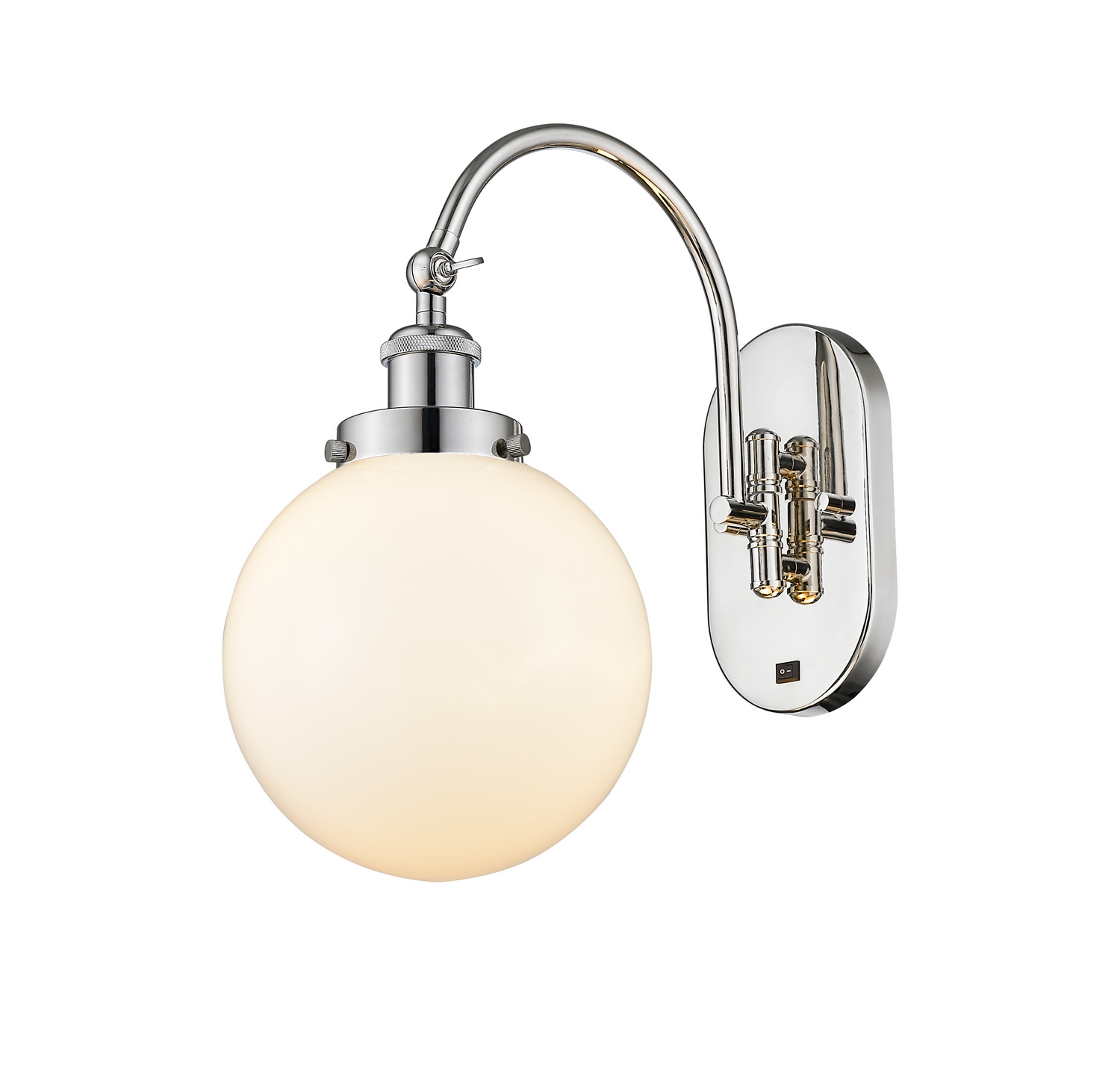 One Light Swing Arm by Innovations - Franklin Restoration Collection, Polished Nickel Finish - 918-1W-PN-G201-8