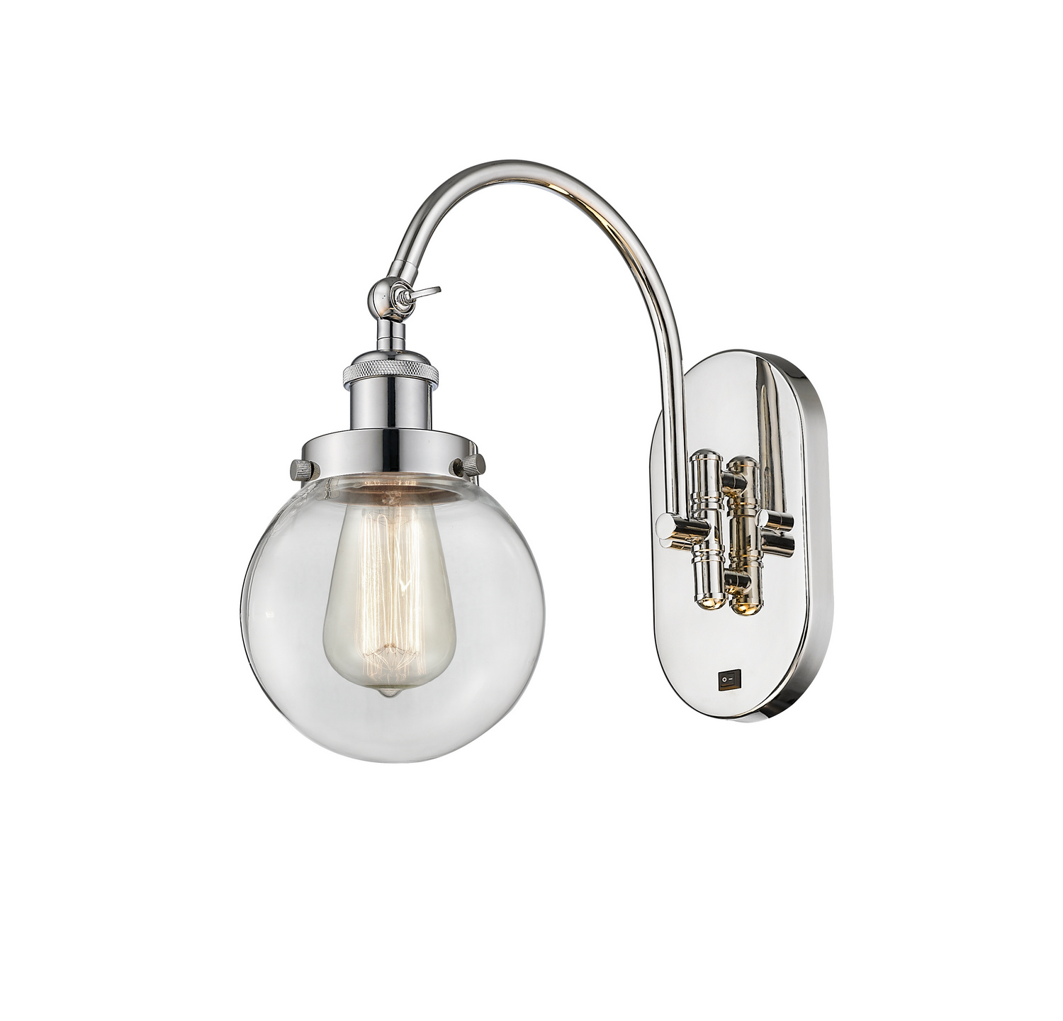 LED Swing Arm by Innovations - Franklin Restoration Collection, Polished Nickel Finish - 918-1W-PN-G202-6-LED