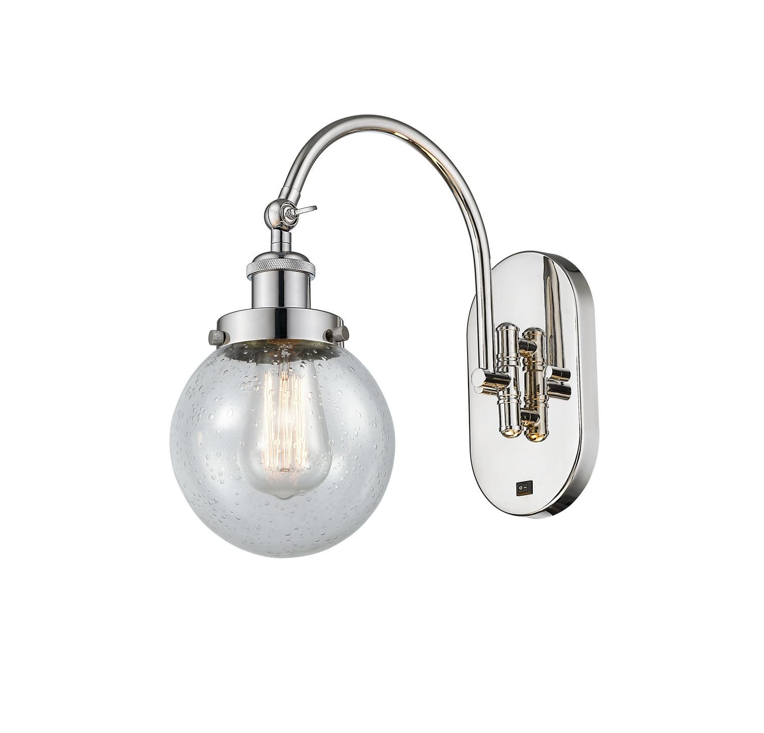 LED Swing Arm by Innovations - Franklin Restoration Collection, Polished Nickel Finish - 918-1W-PN-G204-6-LED