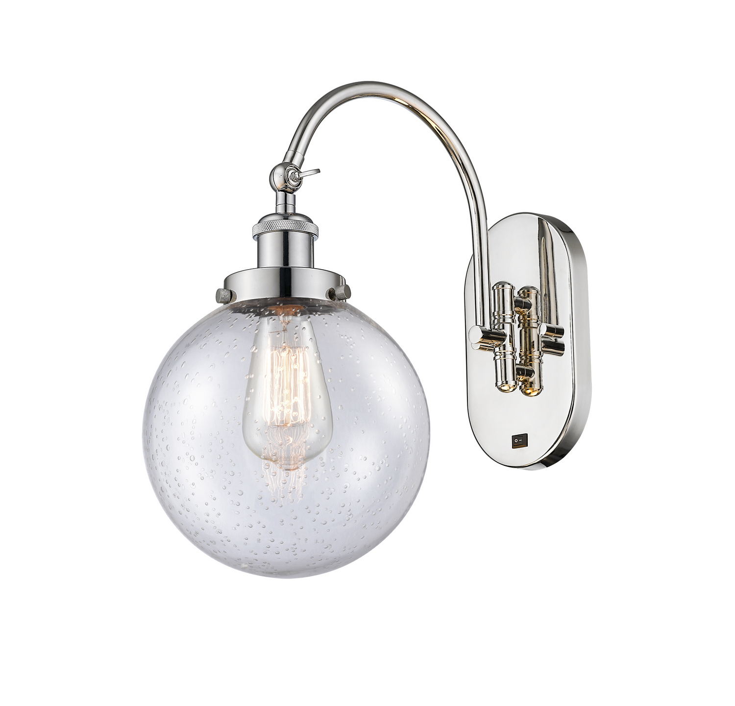 LED Swing Arm by Innovations - Franklin Restoration Collection, Polished Nickel Finish - 918-1W-PN-G204-8-LED