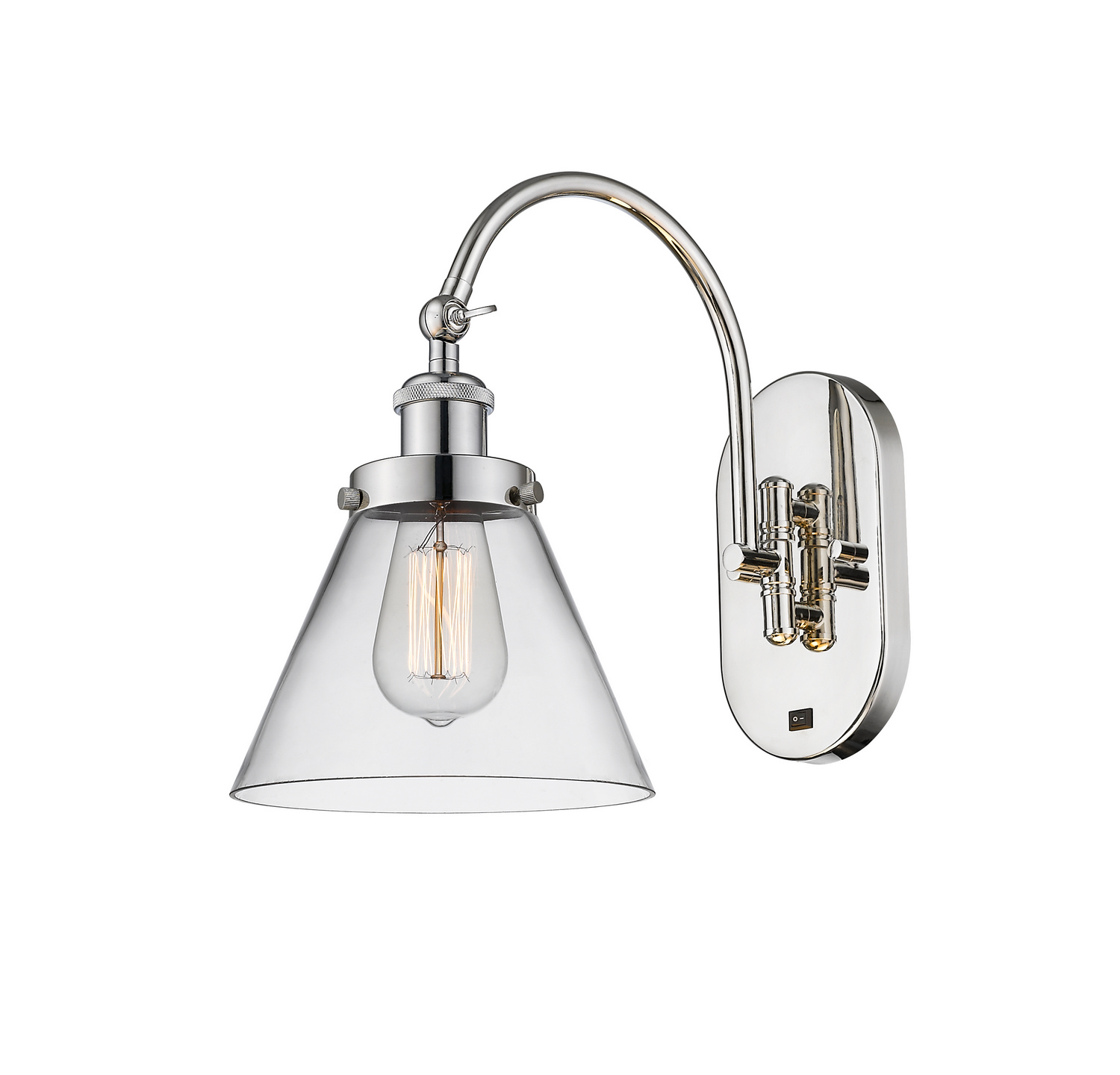 One Light Swing Arm by Innovations - Franklin Restoration Collection, Polished Nickel Finish - 918-1W-PN-G42
