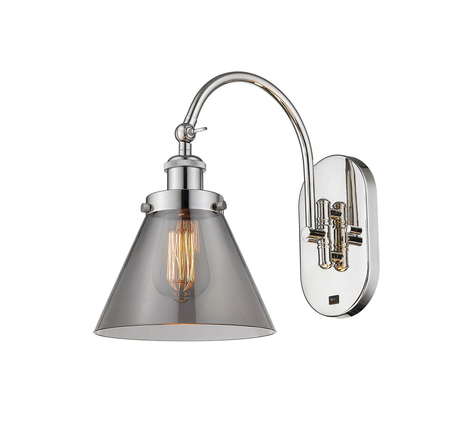 LED Swing Arm by Innovations - Franklin Restoration Collection, Polished Nickel Finish - 918-1W-PN-G43-LED
