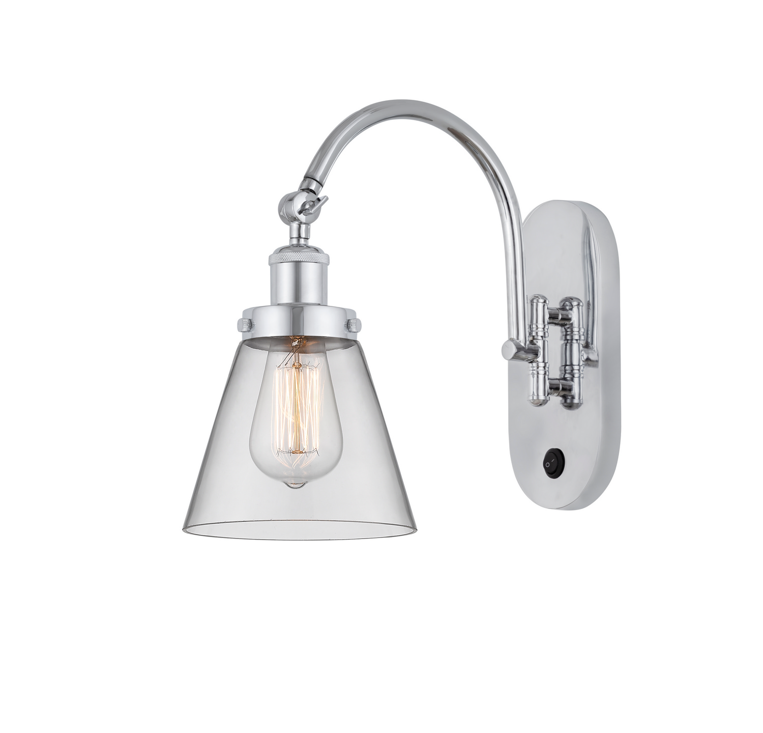 LED Swing Arm by Innovations - Franklin Restoration Collection, Polished Chrome Finish - 918-1W-PC-G62-LED