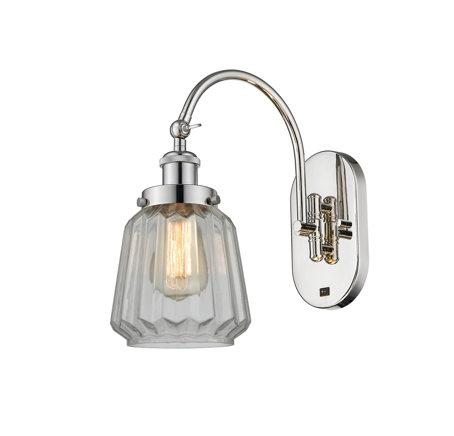 One Light Swing Arm by Innovations - Franklin Restoration Collection, Polished Nickel Finish - 918-1W-PN-G142