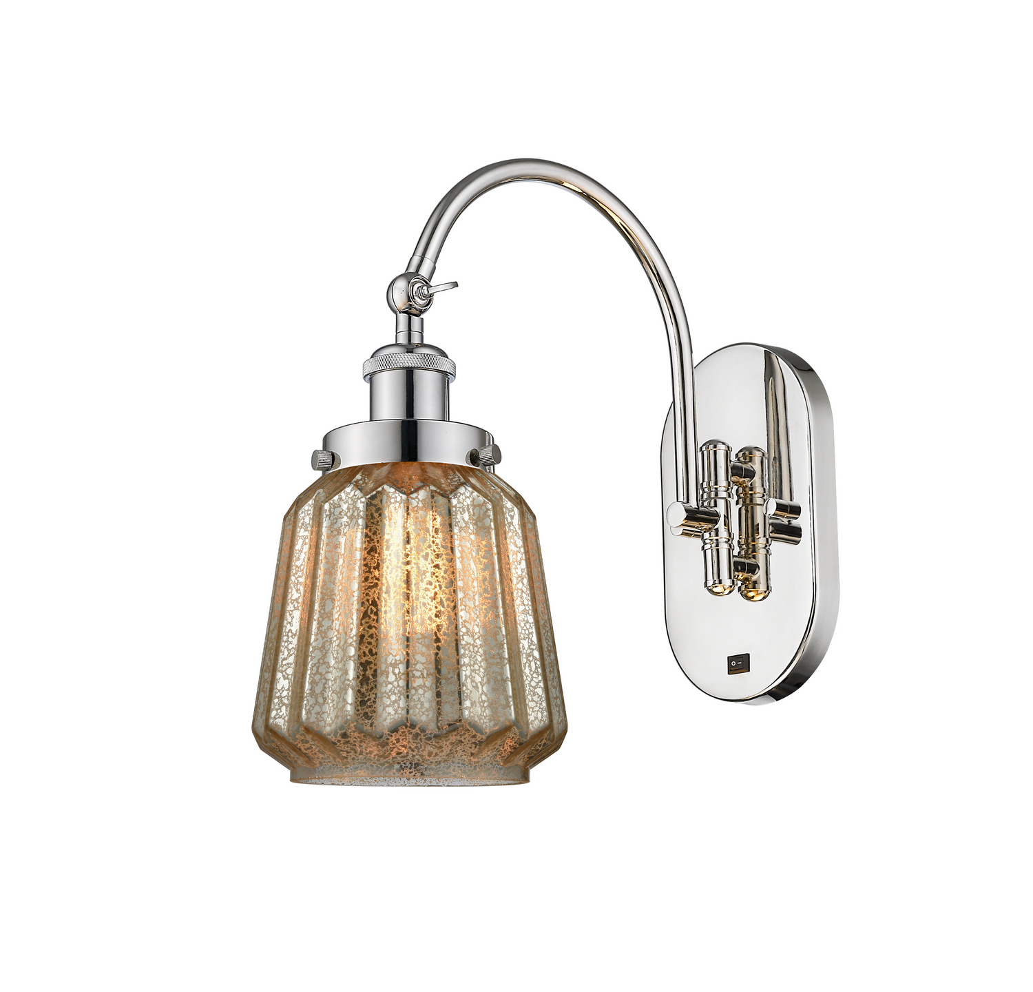 One Light Swing Arm by Innovations - Franklin Restoration Collection, Polished Nickel Finish - 918-1W-PN-G146