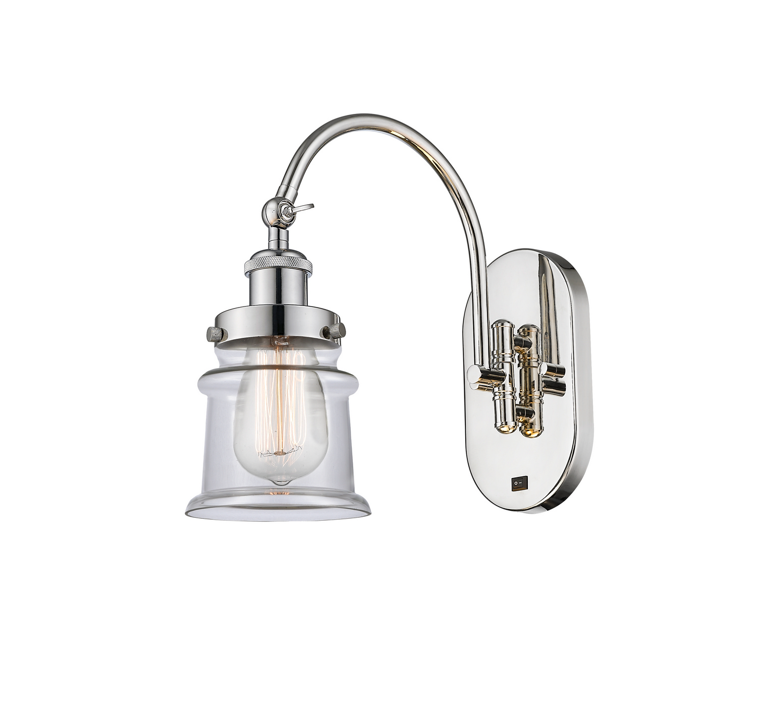 LED Swing Arm by Innovations - Franklin Restoration Collection, Polished Nickel Finish - 918-1W-PN-G182S-LED