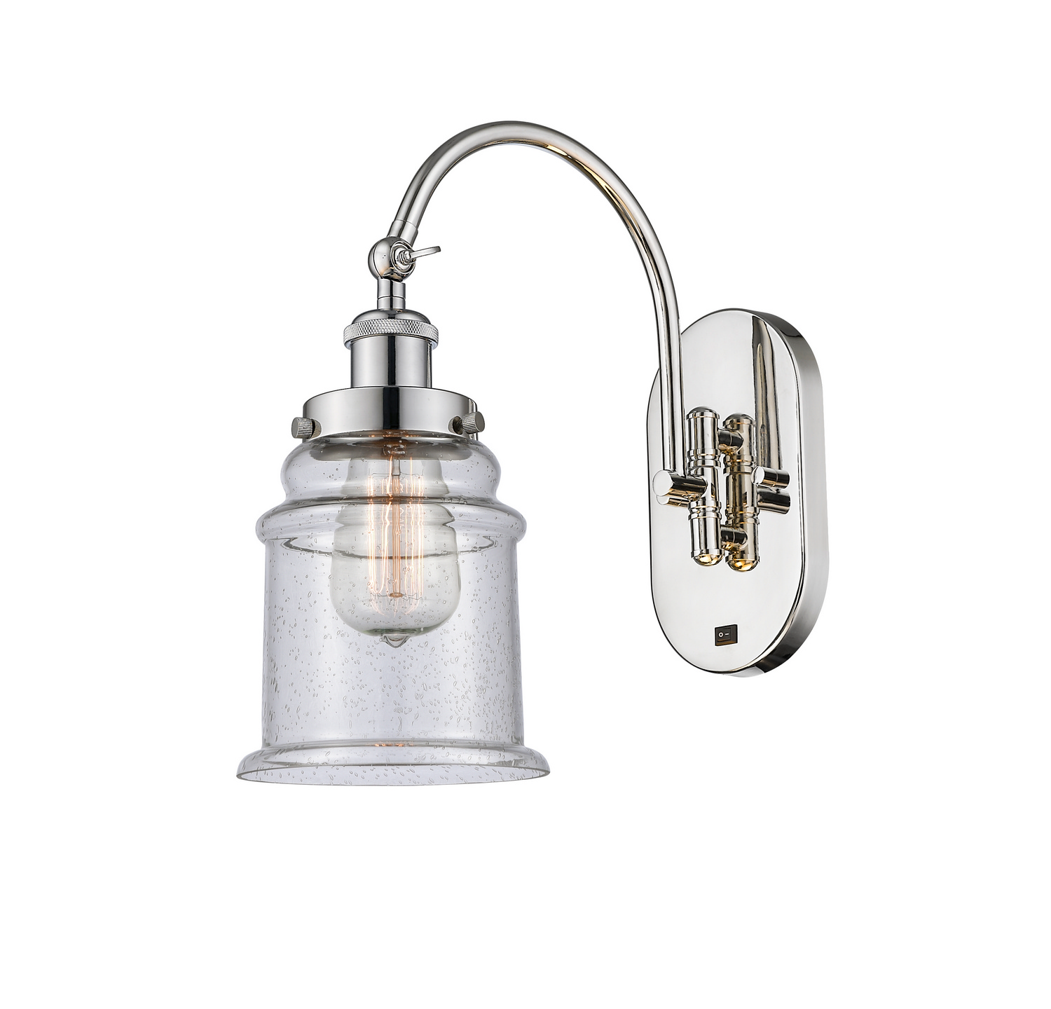 LED Swing Arm by Innovations - Franklin Restoration Collection, Polished Nickel Finish - 918-1W-PN-G184-LED