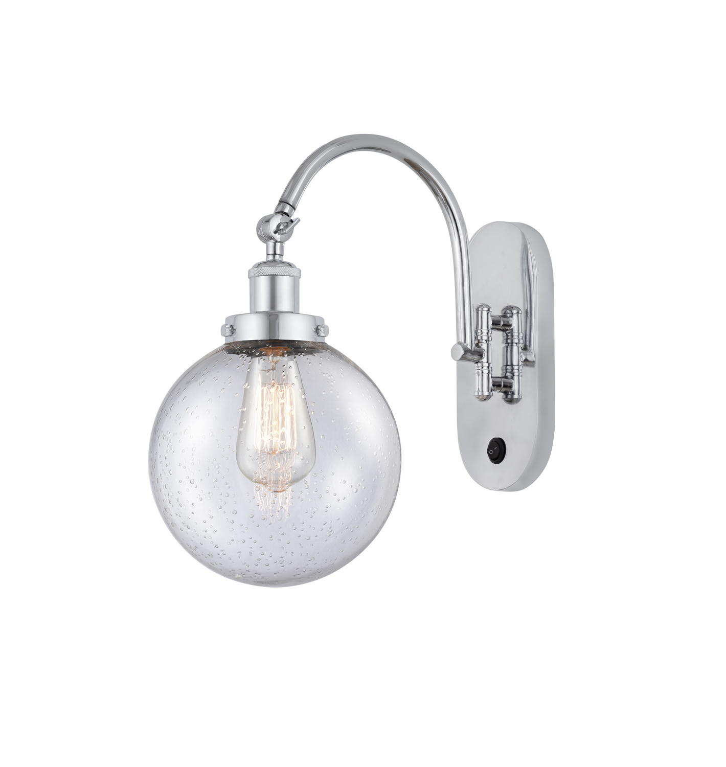 LED Swing Arm by Innovations - Franklin Restoration Collection, Polished Chrome Finish - 918-1W-PC-G204-8-LED