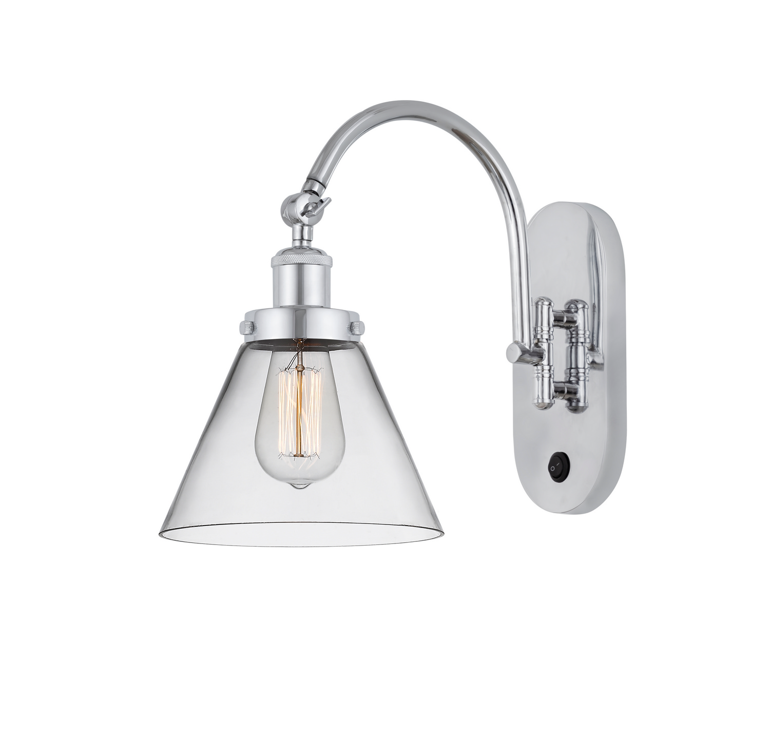 One Light Swing Arm by Innovations - Franklin Restoration Collection, Polished Chrome Finish - 918-1W-PC-G42
