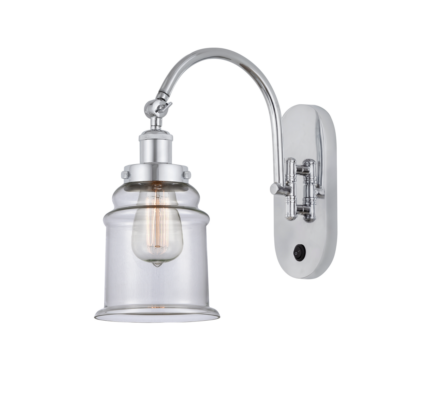 One Light Swing Arm by Innovations - Franklin Restoration Collection, Polished Chrome Finish - 918-1W-PC-G182