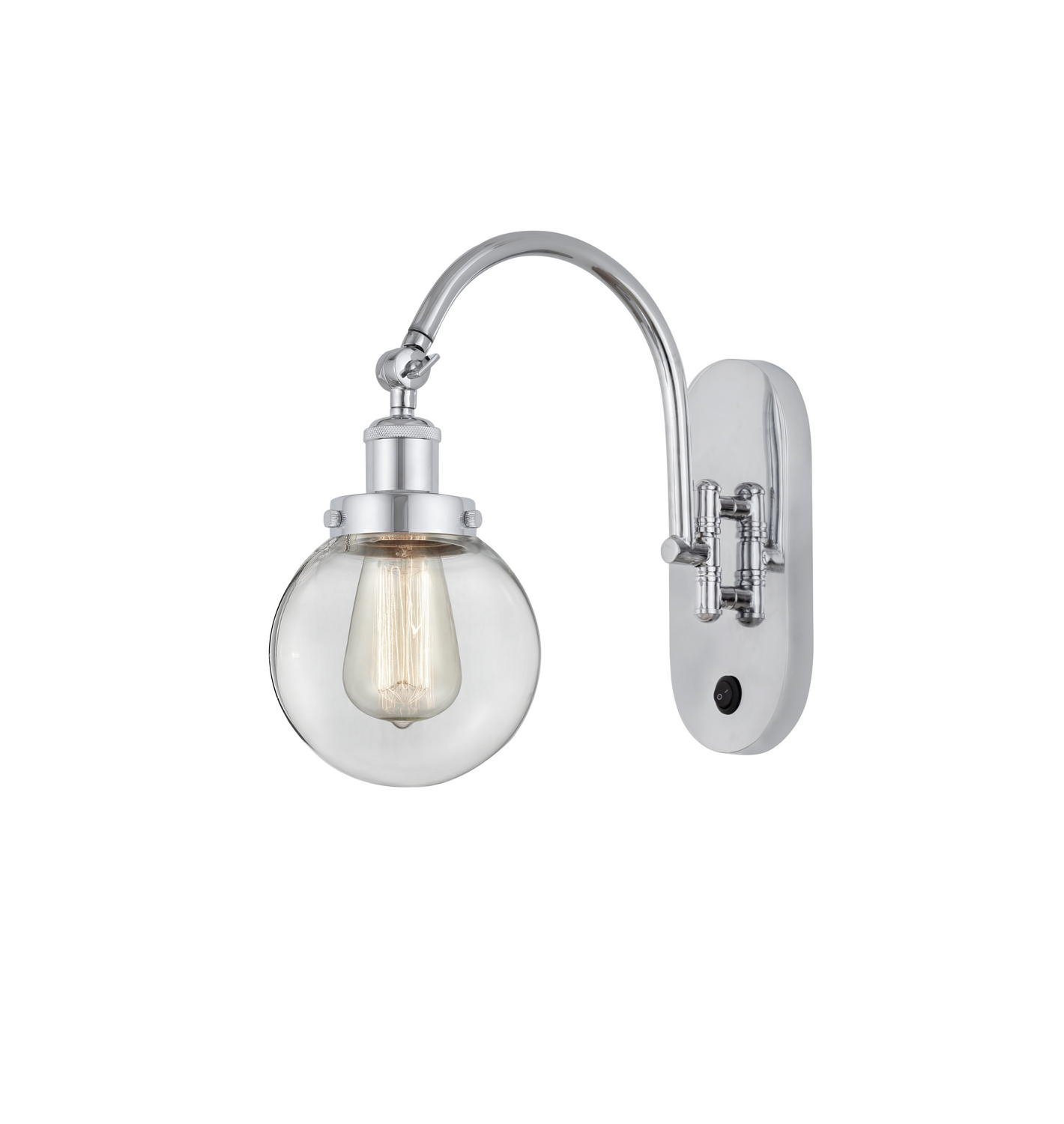 LED Swing Arm by Innovations - Franklin Restoration Collection, Polished Chrome Finish - 918-1W-PC-G202-6-LED