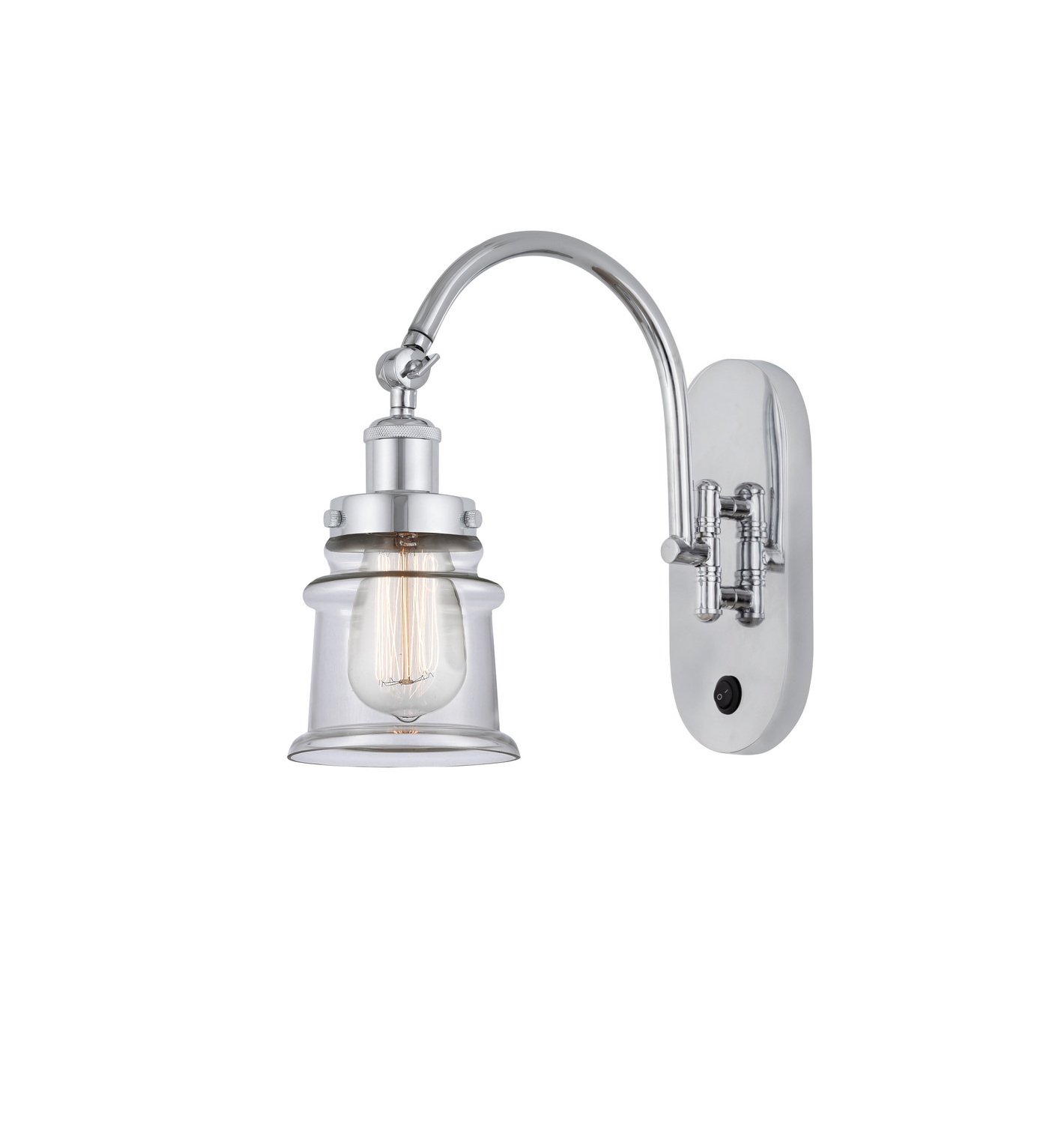 LED Swing Arm by Innovations - Franklin Restoration Collection, Polished Chrome Finish - 918-1W-PC-G182S-LED