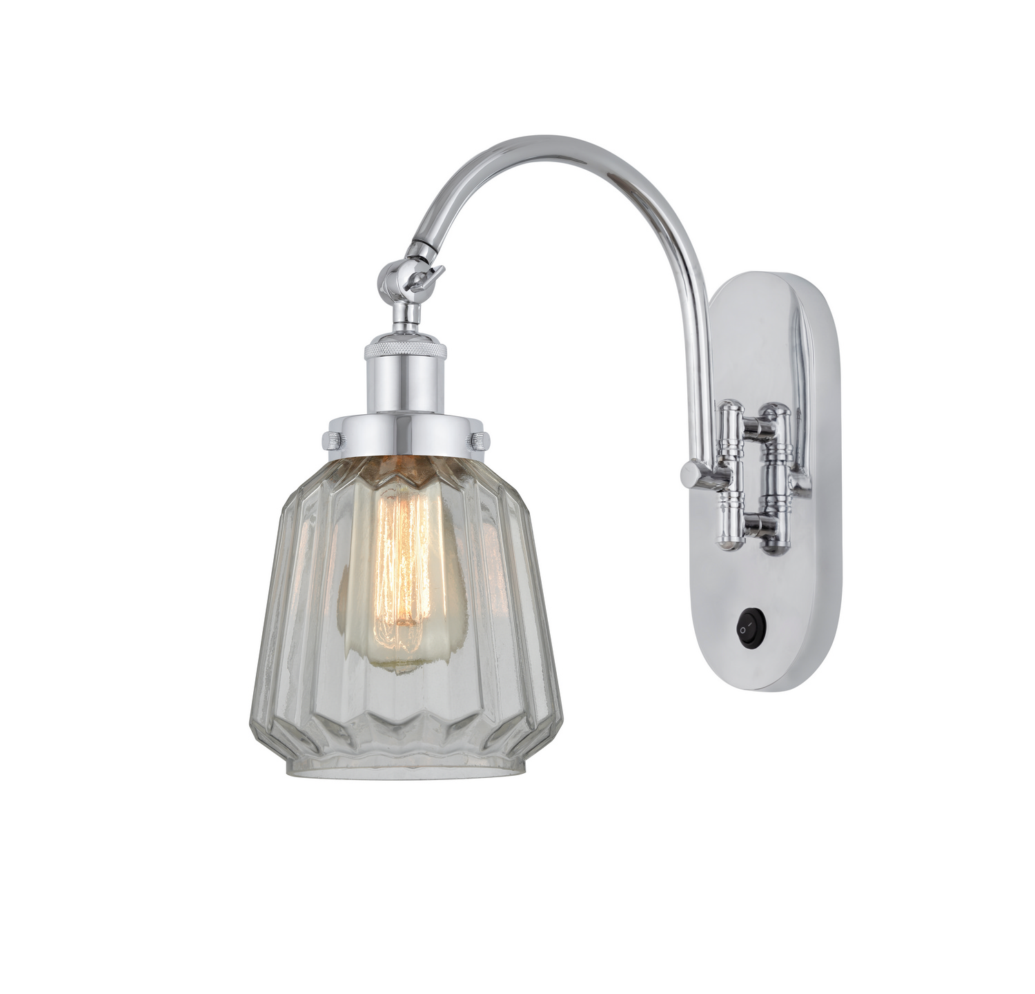 LED Swing Arm by Innovations - Franklin Restoration Collection, Polished Chrome Finish - 918-1W-PC-G142-LED