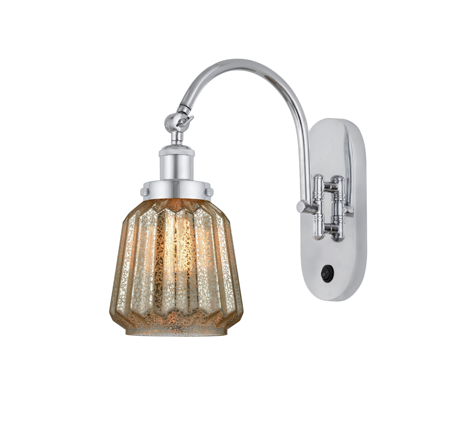LED Swing Arm by Innovations - Franklin Restoration Collection, Polished Chrome Finish - 918-1W-PC-G146-LED