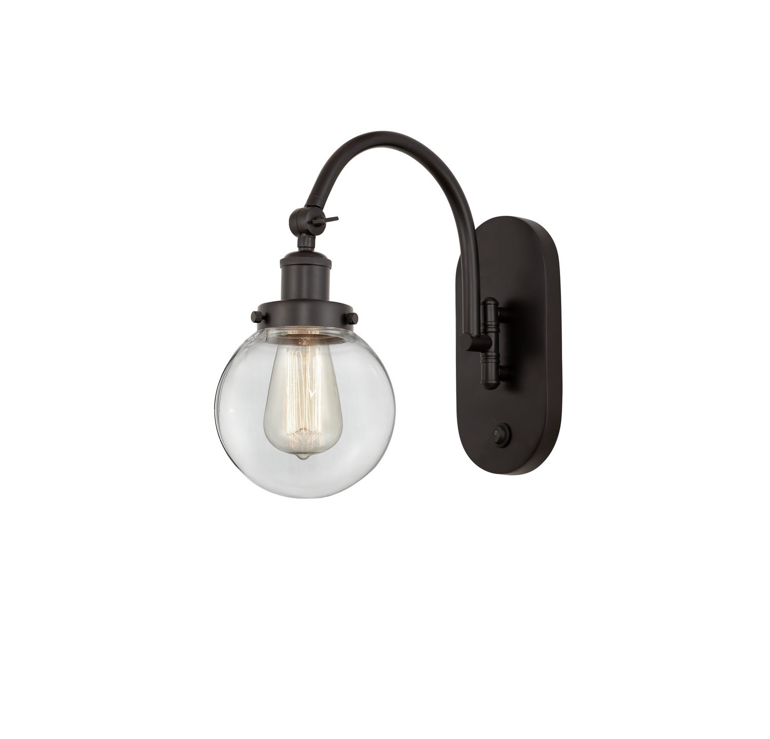 One Light Swing Arm by Innovations - Franklin Restoration Collection, Oil Rubbed Bronze Finish - 918-1W-OB-G202-6