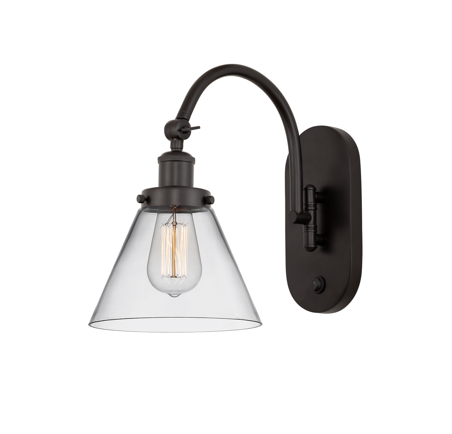 One Light Swing Arm by Innovations - Franklin Restoration Collection, Oil Rubbed Bronze Finish - 918-1W-OB-G42