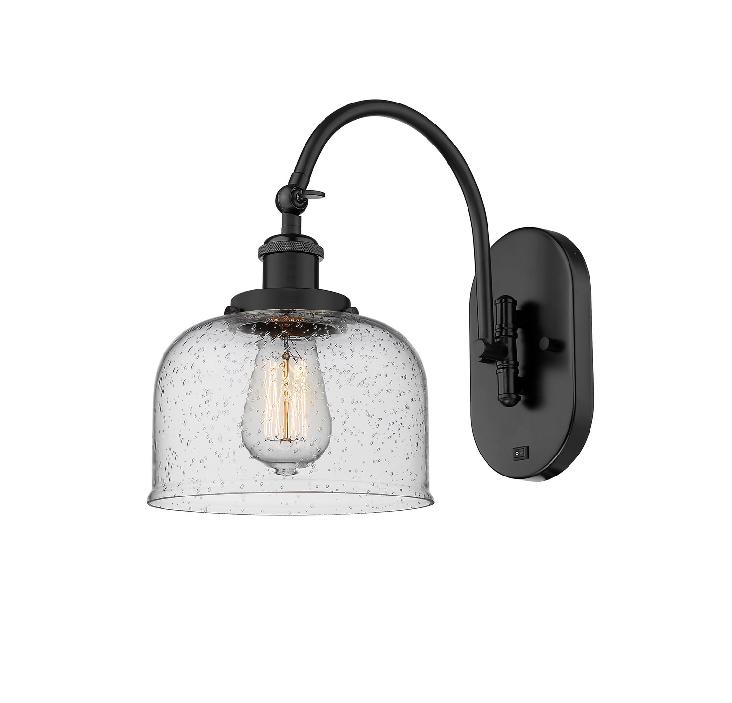 LED Swing Arm by Innovations - Franklin Restoration Collection, Matte Black Finish - 918-1W-BK-G74-LED