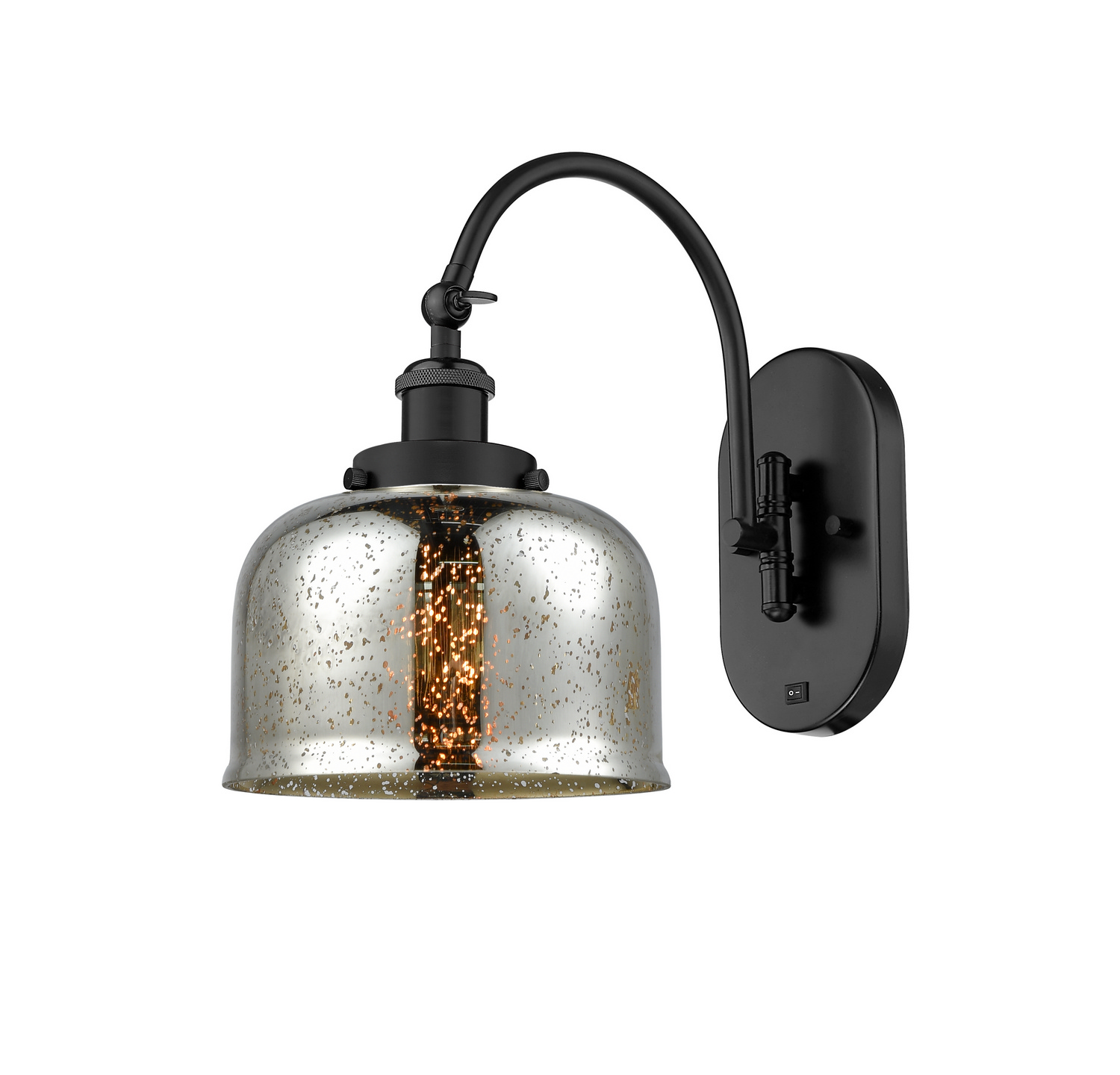 LED Swing Arm by Innovations - Franklin Restoration Collection, Matte Black Finish - 918-1W-BK-G78-LED
