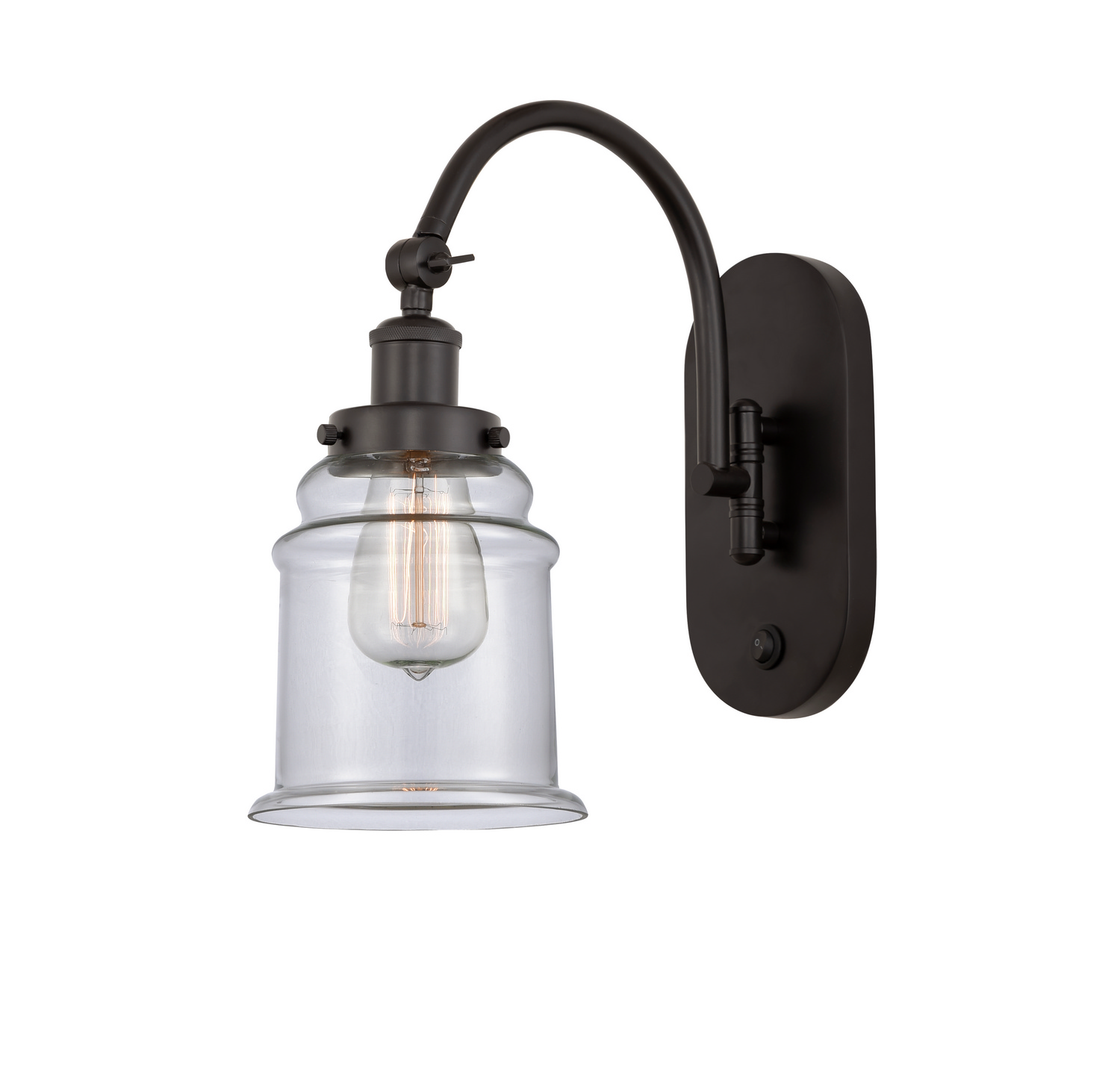 One Light Swing Arm by Innovations - Franklin Restoration Collection, Oil Rubbed Bronze Finish - 918-1W-OB-G182