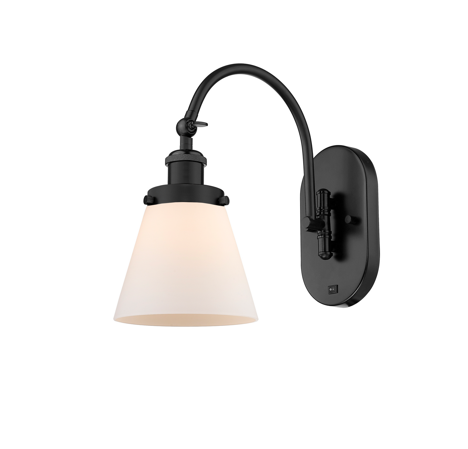 LED Swing Arm by Innovations - Franklin Restoration Collection, Matte Black Finish - 918-1W-BK-G61-LED