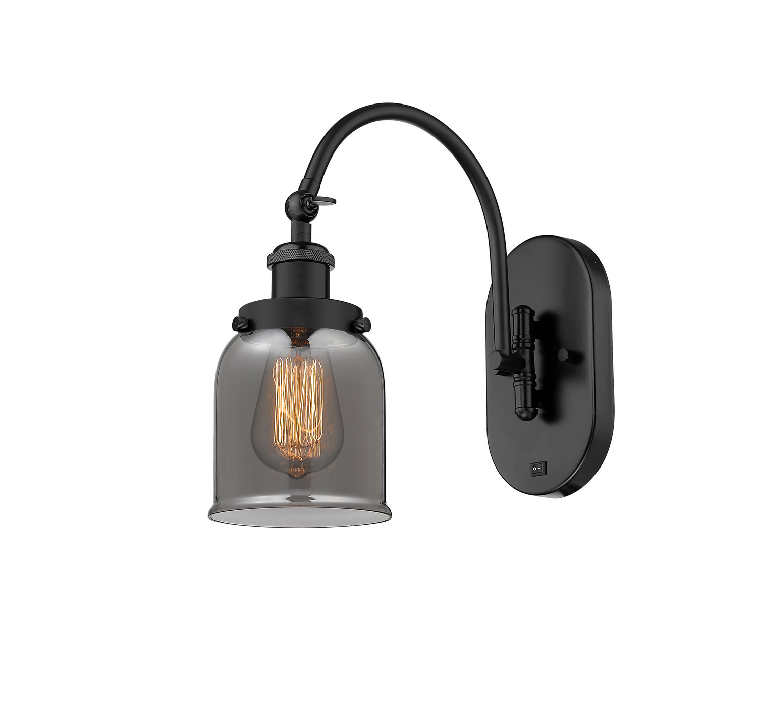 LED Swing Arm by Innovations - Franklin Restoration Collection, Matte Black Finish - 918-1W-BK-G53-LED