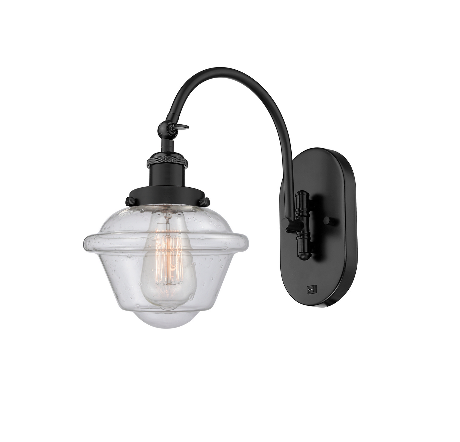 LED Swing Arm by Innovations - Franklin Restoration Collection, Matte Black Finish - 918-1W-BK-G534-LED