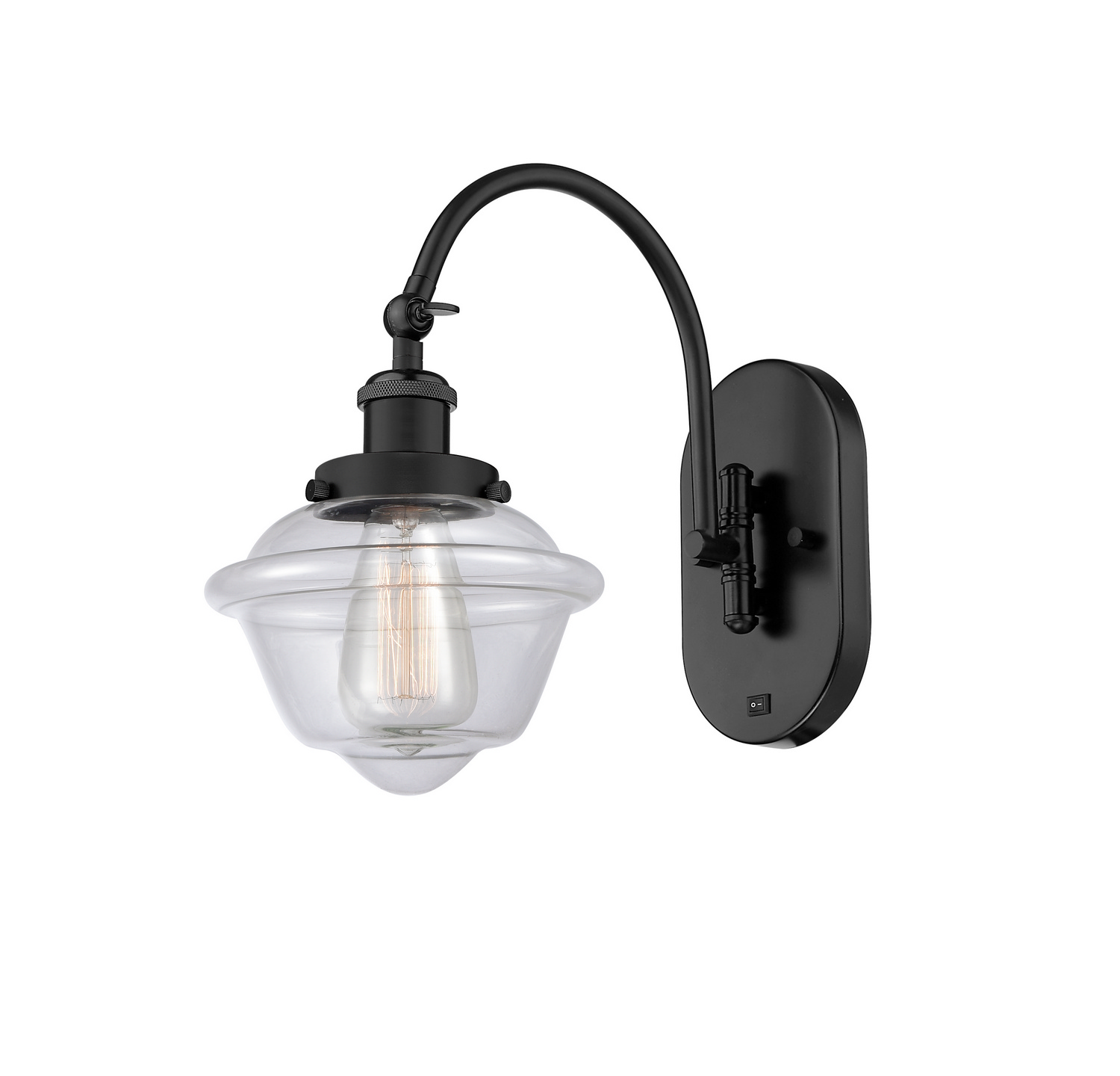 LED Swing Arm by Innovations - Franklin Restoration Collection, Matte Black Finish - 918-1W-BK-G532-LED