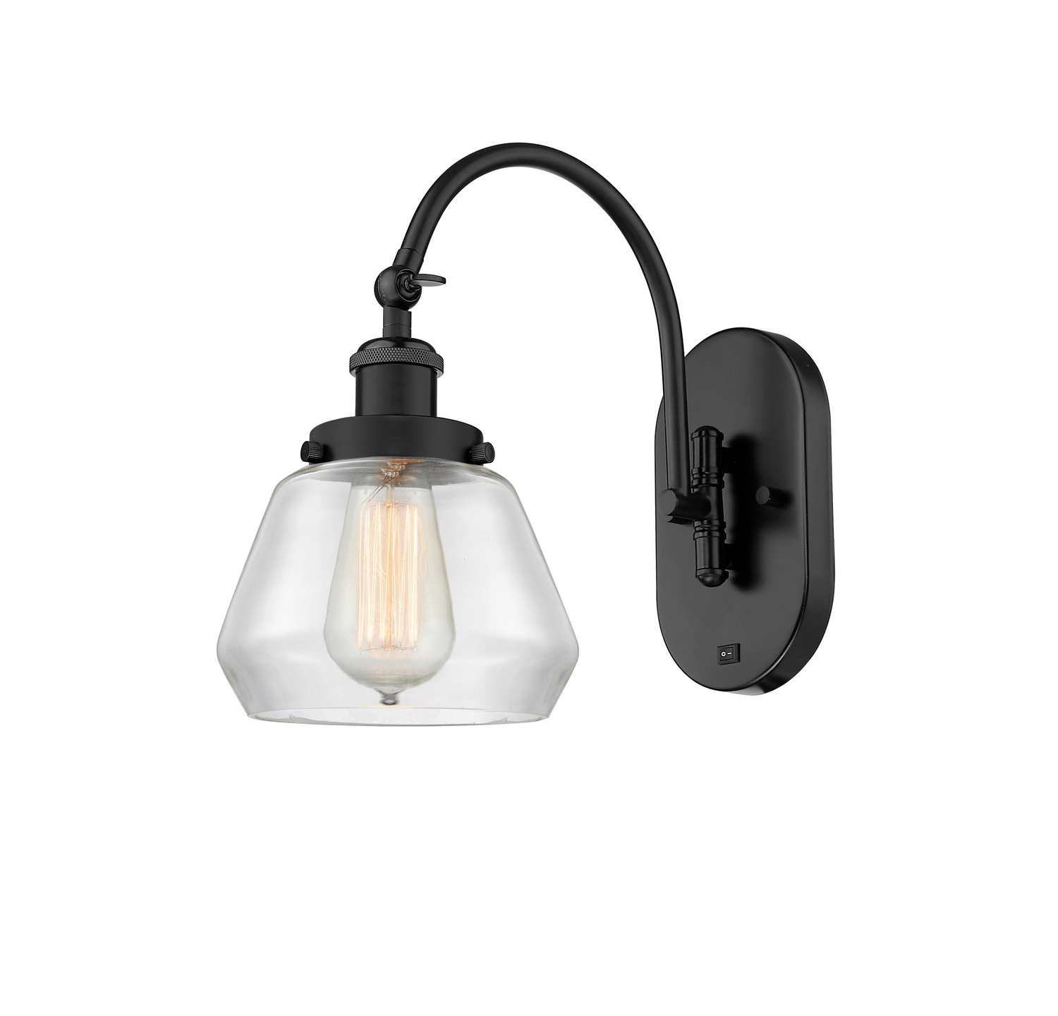 LED Swing Arm by Innovations - Franklin Restoration Collection, Matte Black Finish - 918-1W-BK-G172-LED