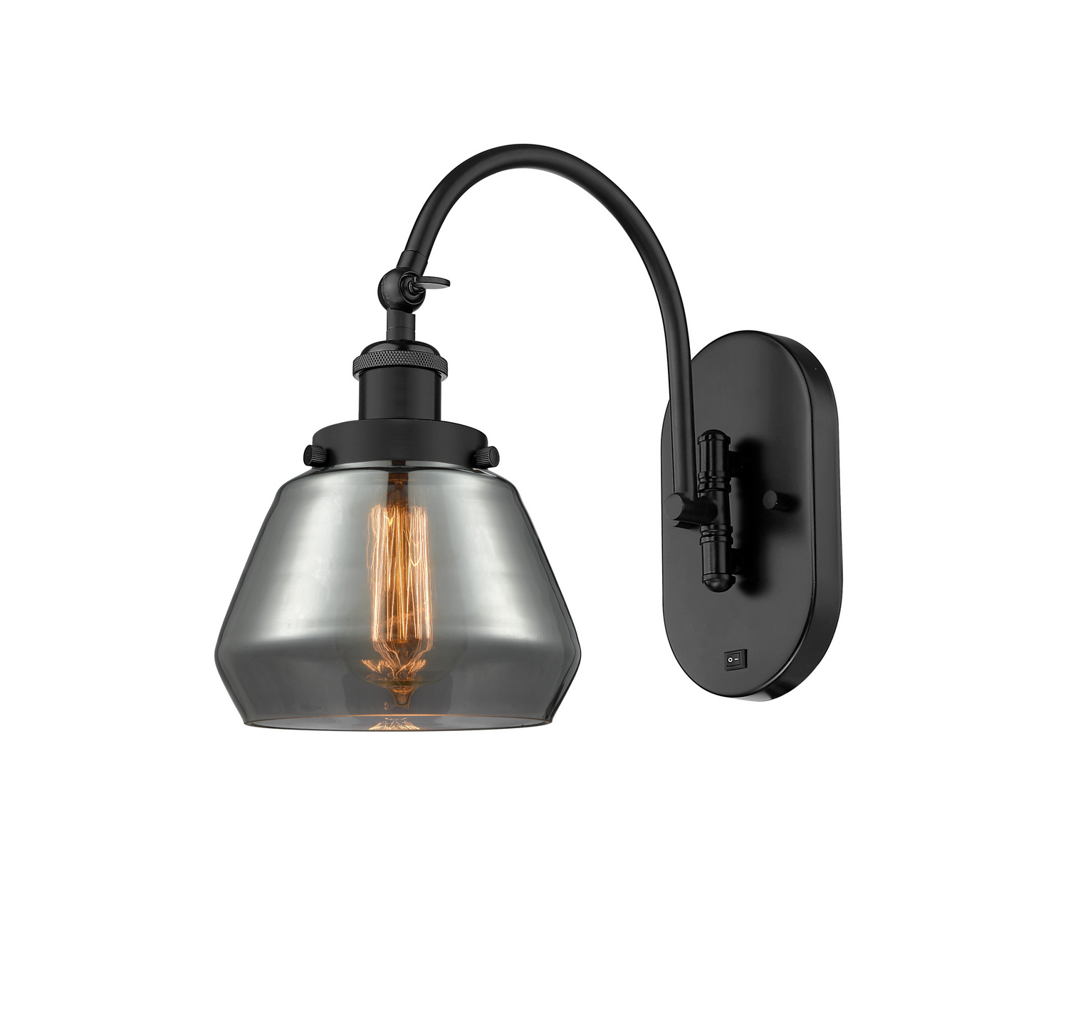 LED Swing Arm by Innovations - Franklin Restoration Collection, Matte Black Finish - 918-1W-BK-G173-LED