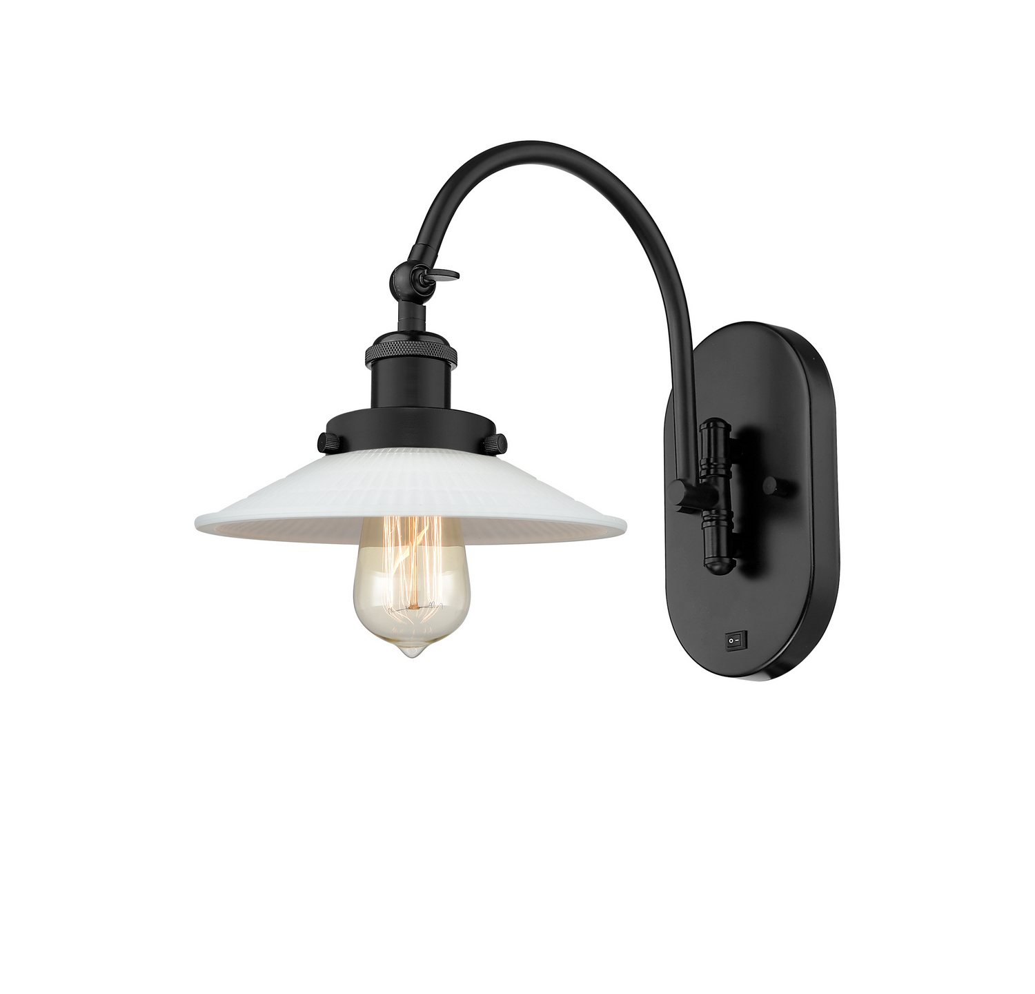 LED Swing Arm by Innovations - Franklin Restoration Collection, Matte Black Finish - 918-1W-BK-G1-LED