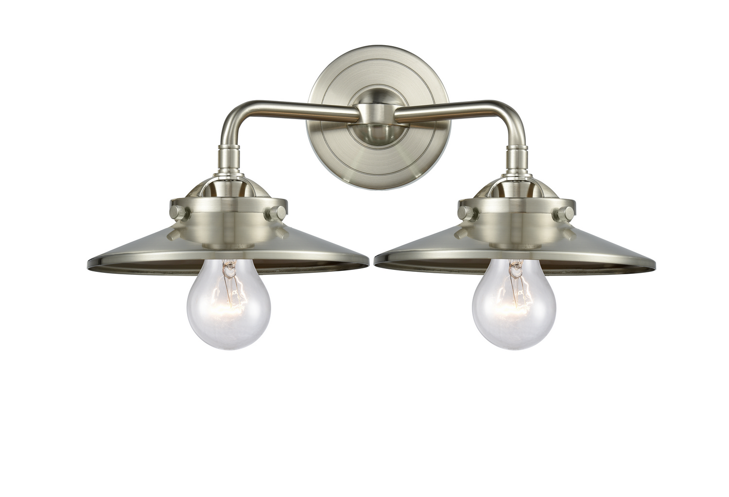 Two Light Bath Vanity by Innovations - Nouveau Collection, Brushed Satin Nickel Finish - 284-2W-SN-M2-SN