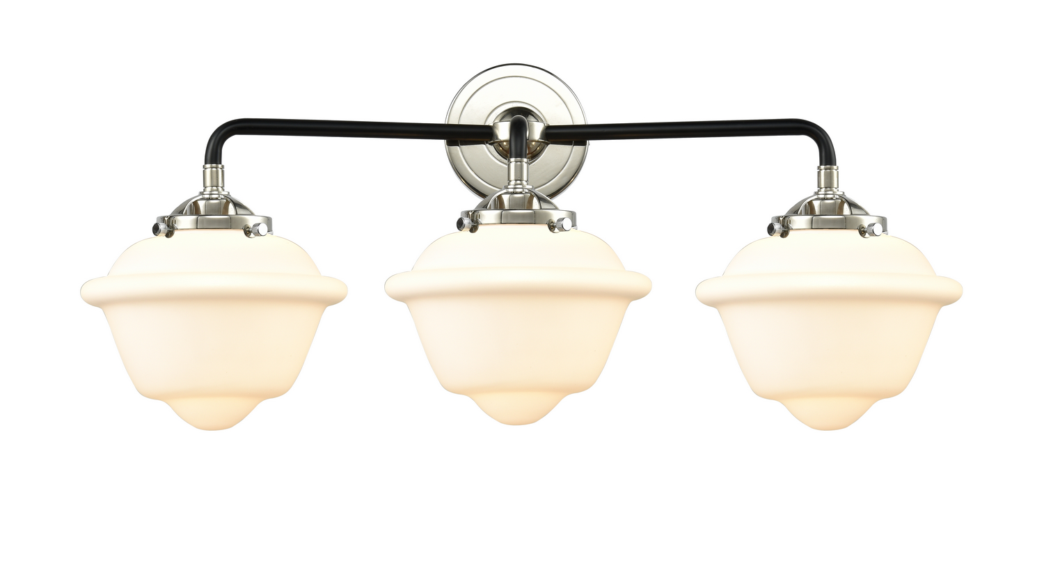 Three Light Bath Vanity by Innovations - Nouveau Collection, Black Polished Nickel Finish - 284-3W-BPN-G531