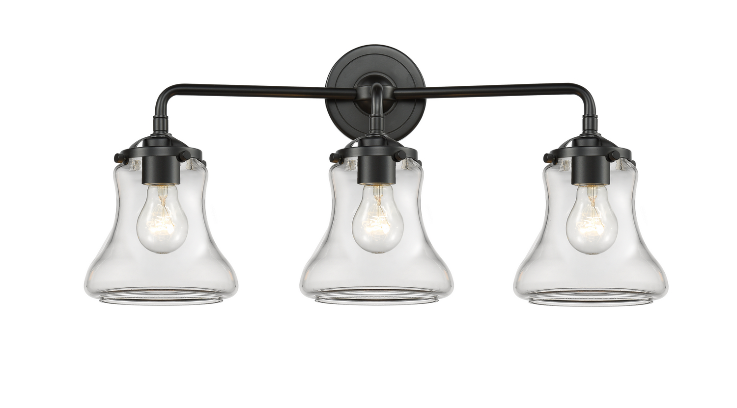 Three Light Bath Vanity by Innovations - Nouveau Collection, Oil Rubbed Bronze Finish - 284-3W-OB-G192
