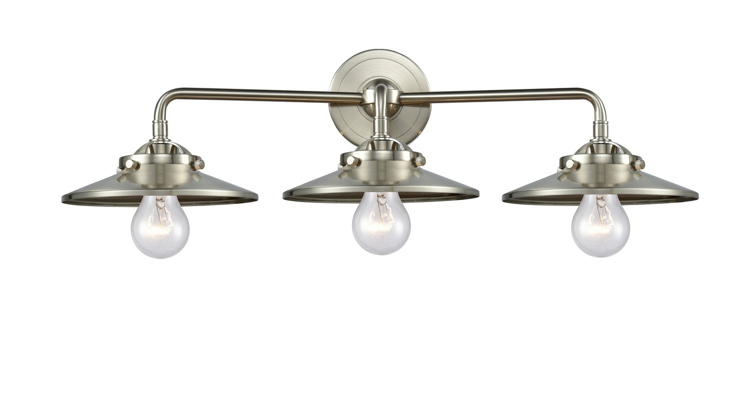 LED Bath Vanity by Innovations - Nouveau Collection, Brushed Satin Nickel Finish - 284-3W-SN-M2-SN-LED