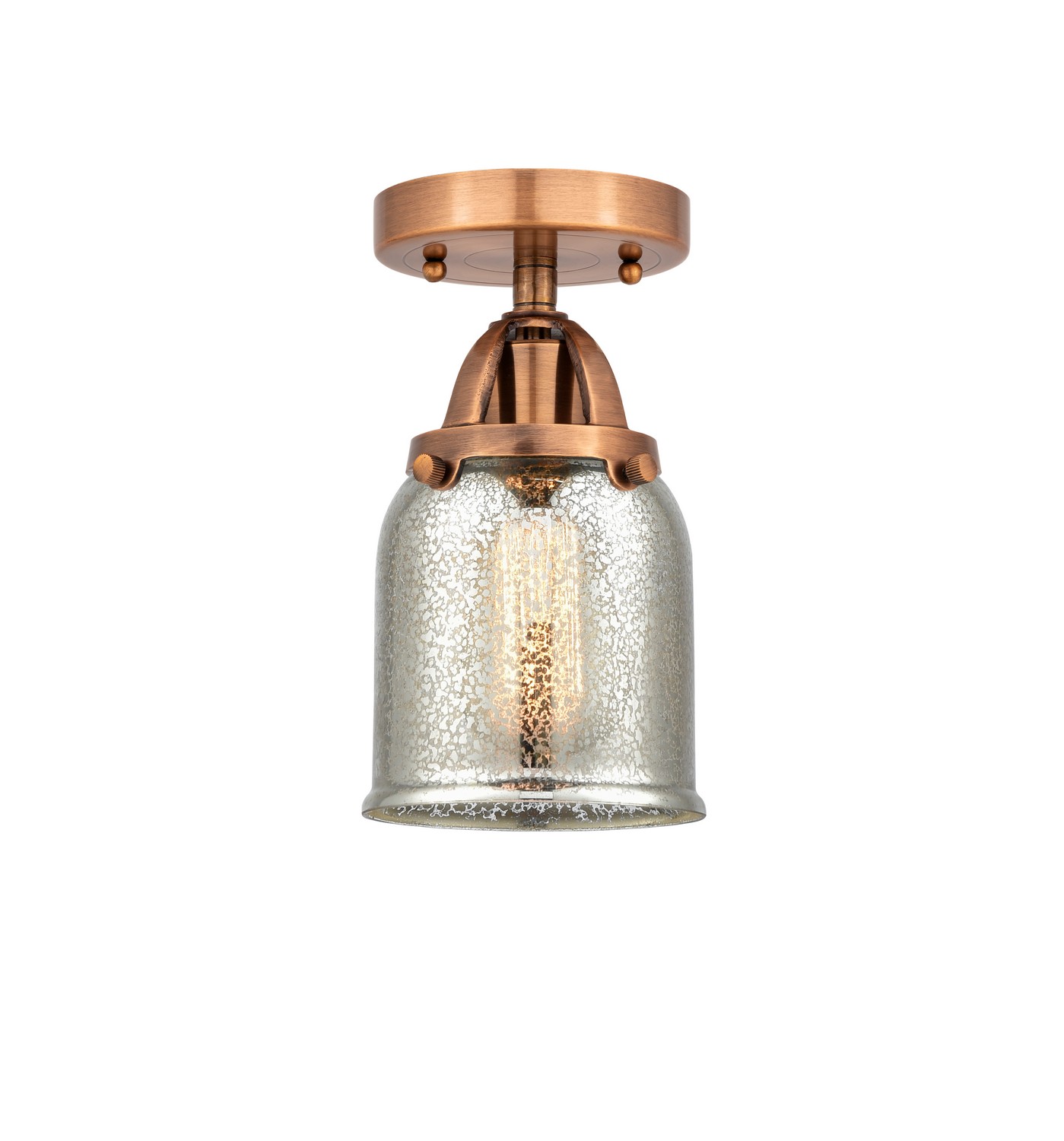 LED Semi-Flush Mount by Innovations - Nouveau 2 Collection, Antique Copper Finish - 288-1C-AC-G58-LED