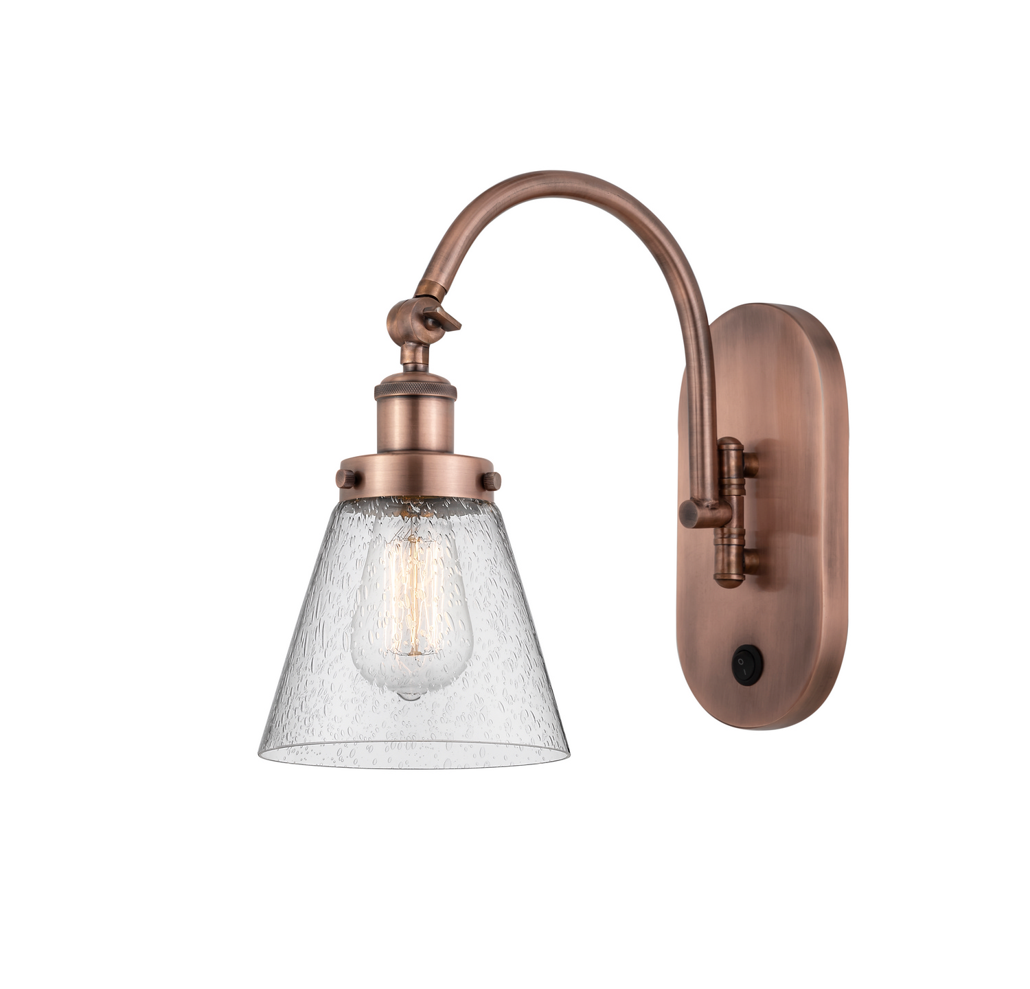 LED Swing Arm by Innovations - Franklin Restoration Collection, Antique Copper Finish - 918-1W-AC-G64-LED