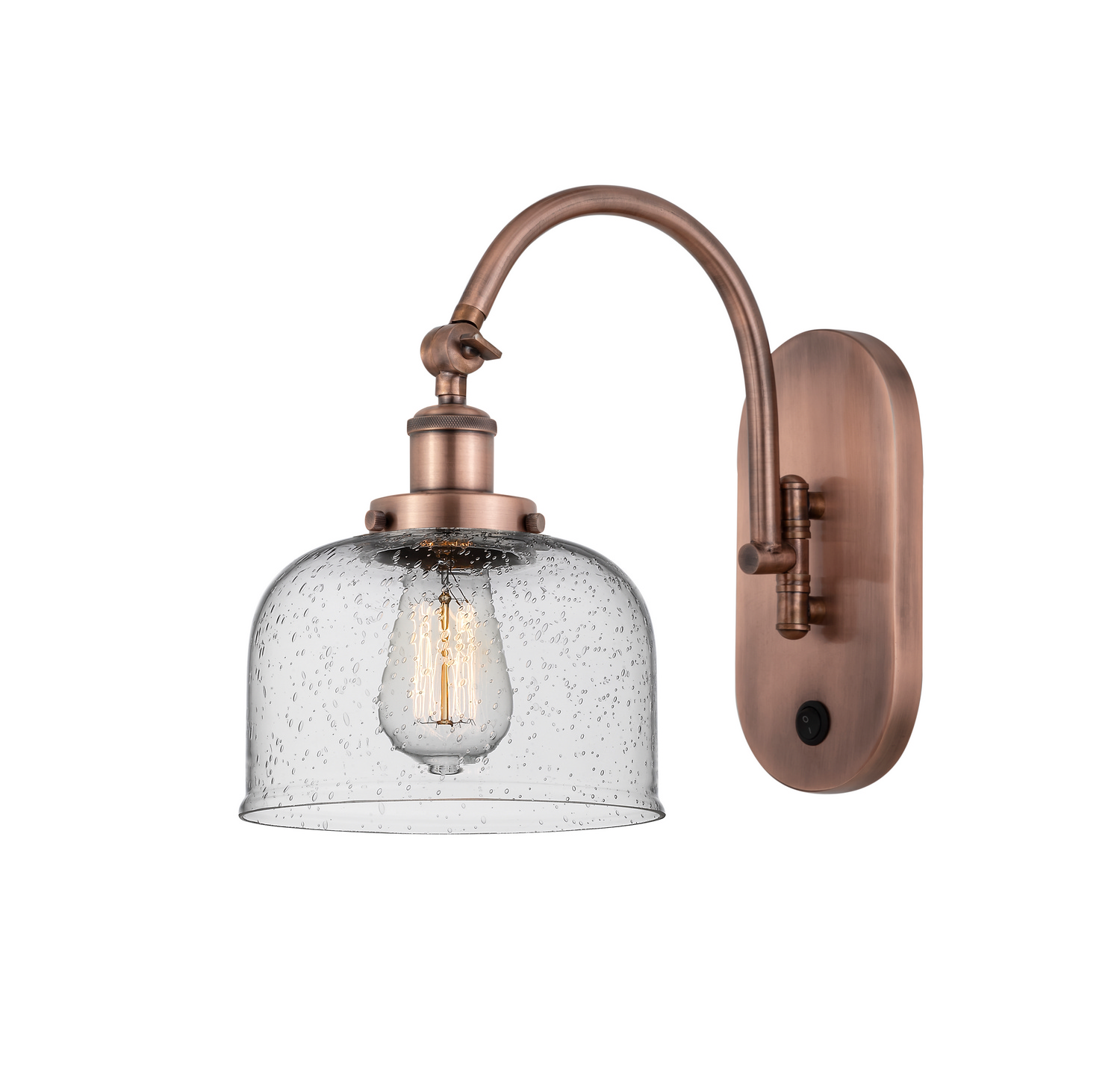 One Light Swing Arm by Innovations - Franklin Restoration Collection, Antique Copper Finish - 918-1W-AC-G74