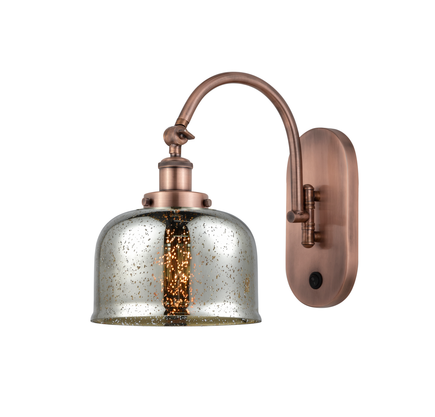One Light Swing Arm by Innovations - Franklin Restoration Collection, Antique Copper Finish - 918-1W-AC-G78