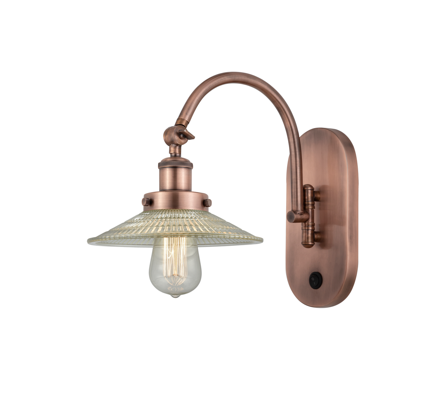 LED Swing Arm by Innovations - Franklin Restoration Collection, Antique Copper Finish - 918-1W-AC-G2-LED