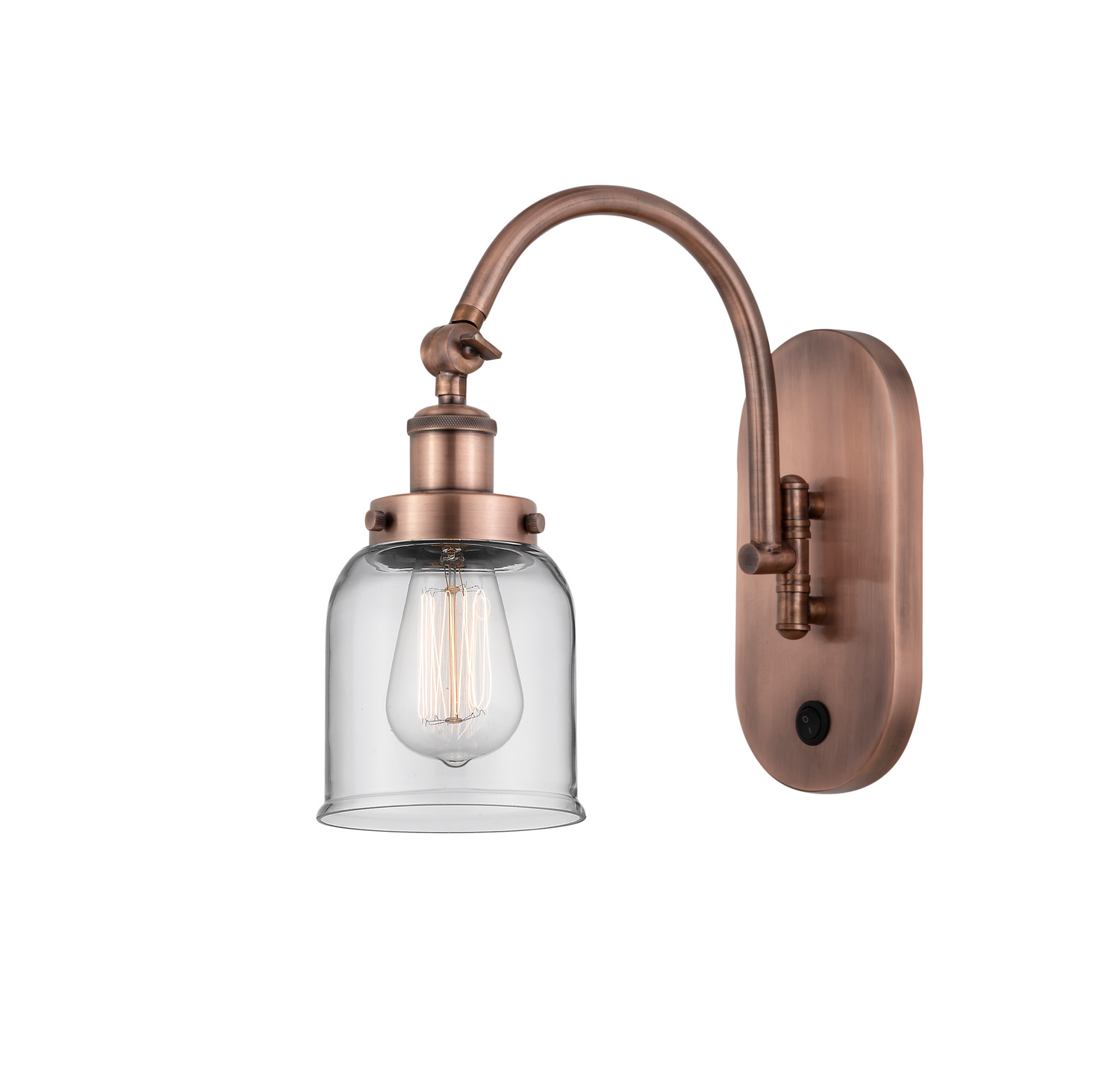 One Light Swing Arm by Innovations - Franklin Restoration Collection, Antique Copper Finish - 918-1W-AC-G52