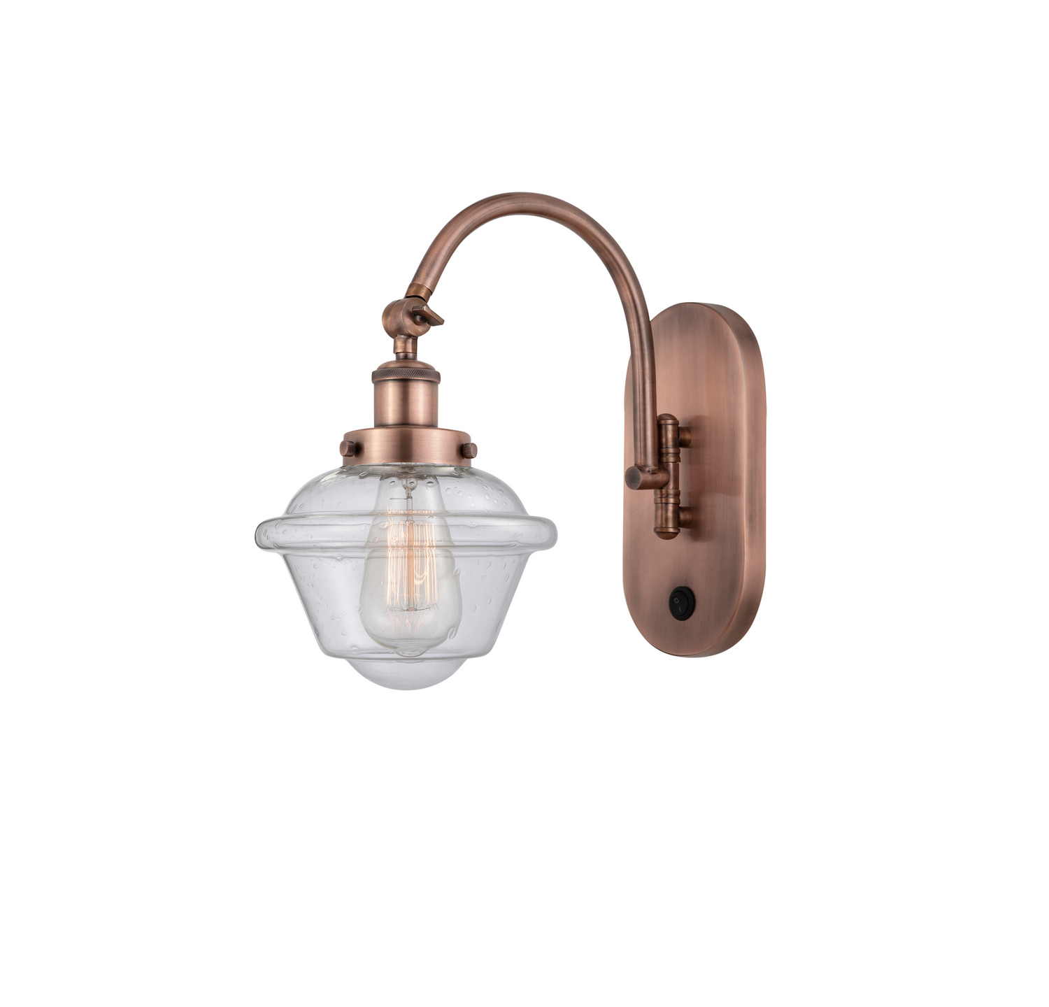 LED Swing Arm by Innovations - Franklin Restoration Collection, Antique Copper Finish - 918-1W-AC-G534-LED