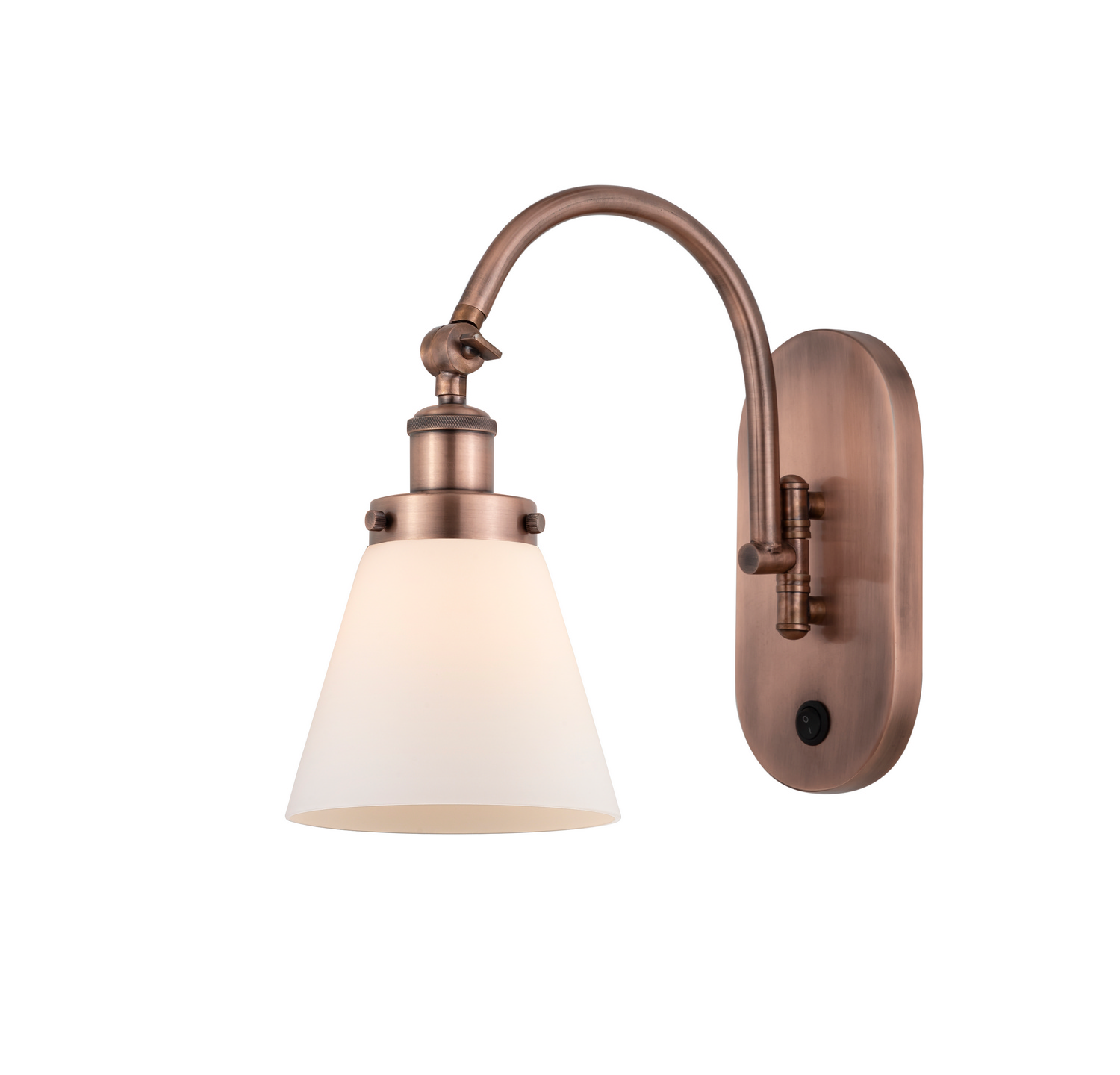 One Light Swing Arm by Innovations - Franklin Restoration Collection, Antique Copper Finish - 918-1W-AC-G61