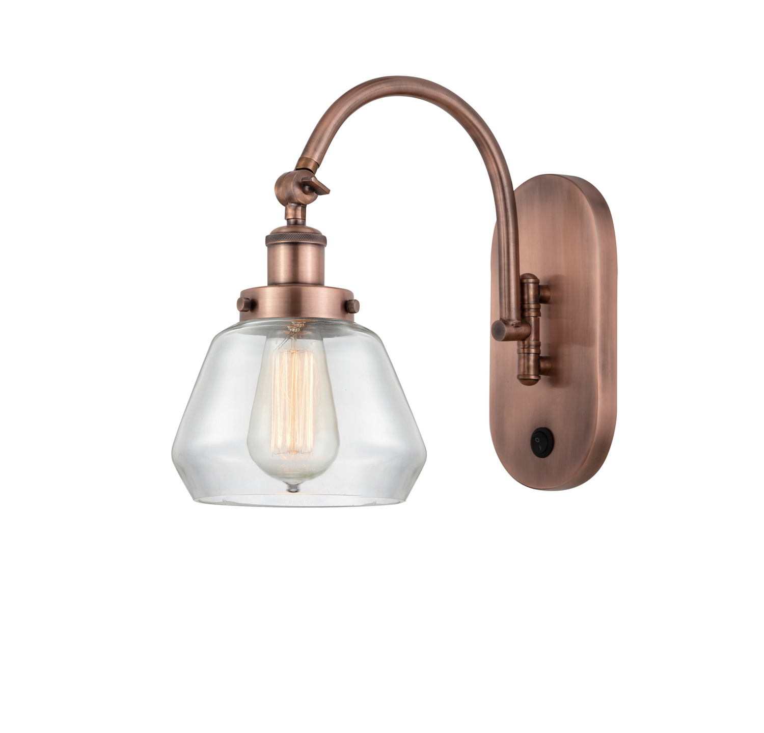One Light Swing Arm by Innovations - Franklin Restoration Collection, Antique Copper Finish - 918-1W-AC-G172