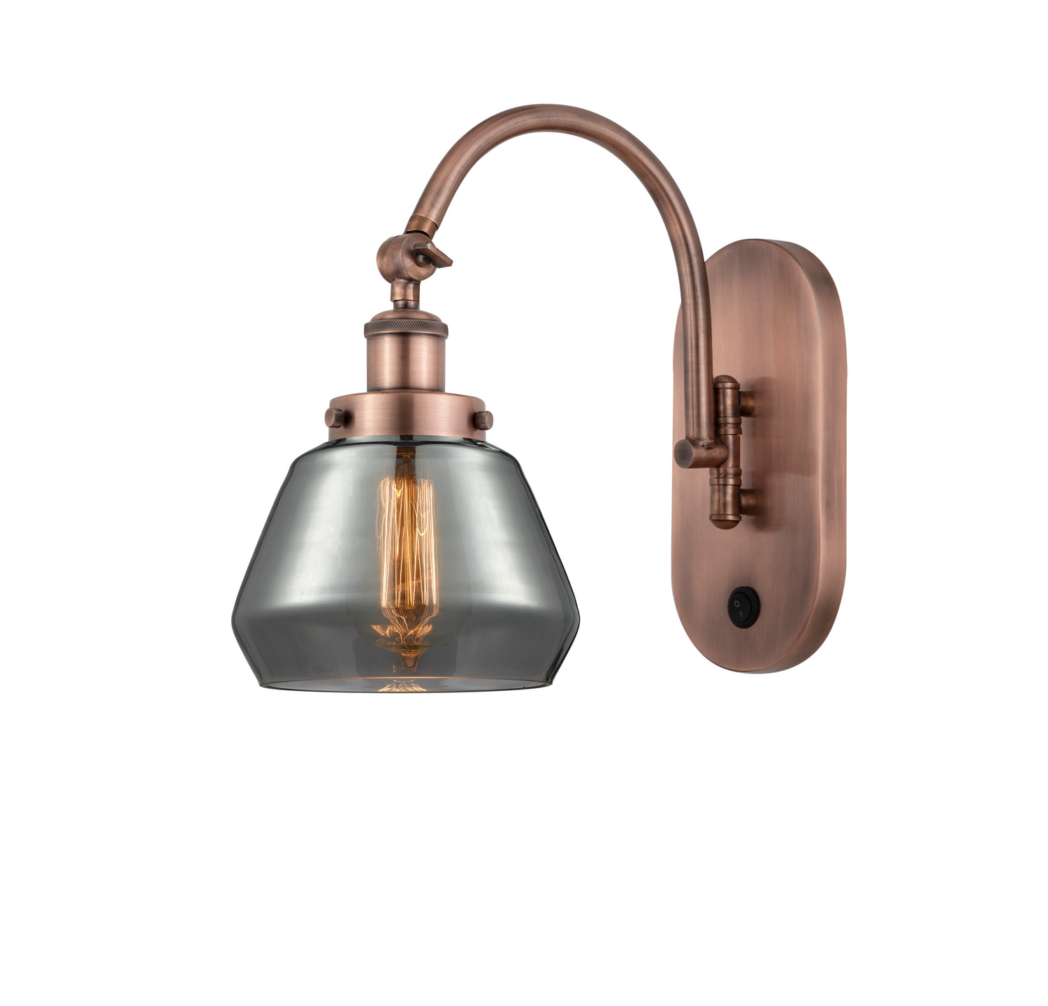 One Light Swing Arm by Innovations - Franklin Restoration Collection, Antique Copper Finish - 918-1W-AC-G173