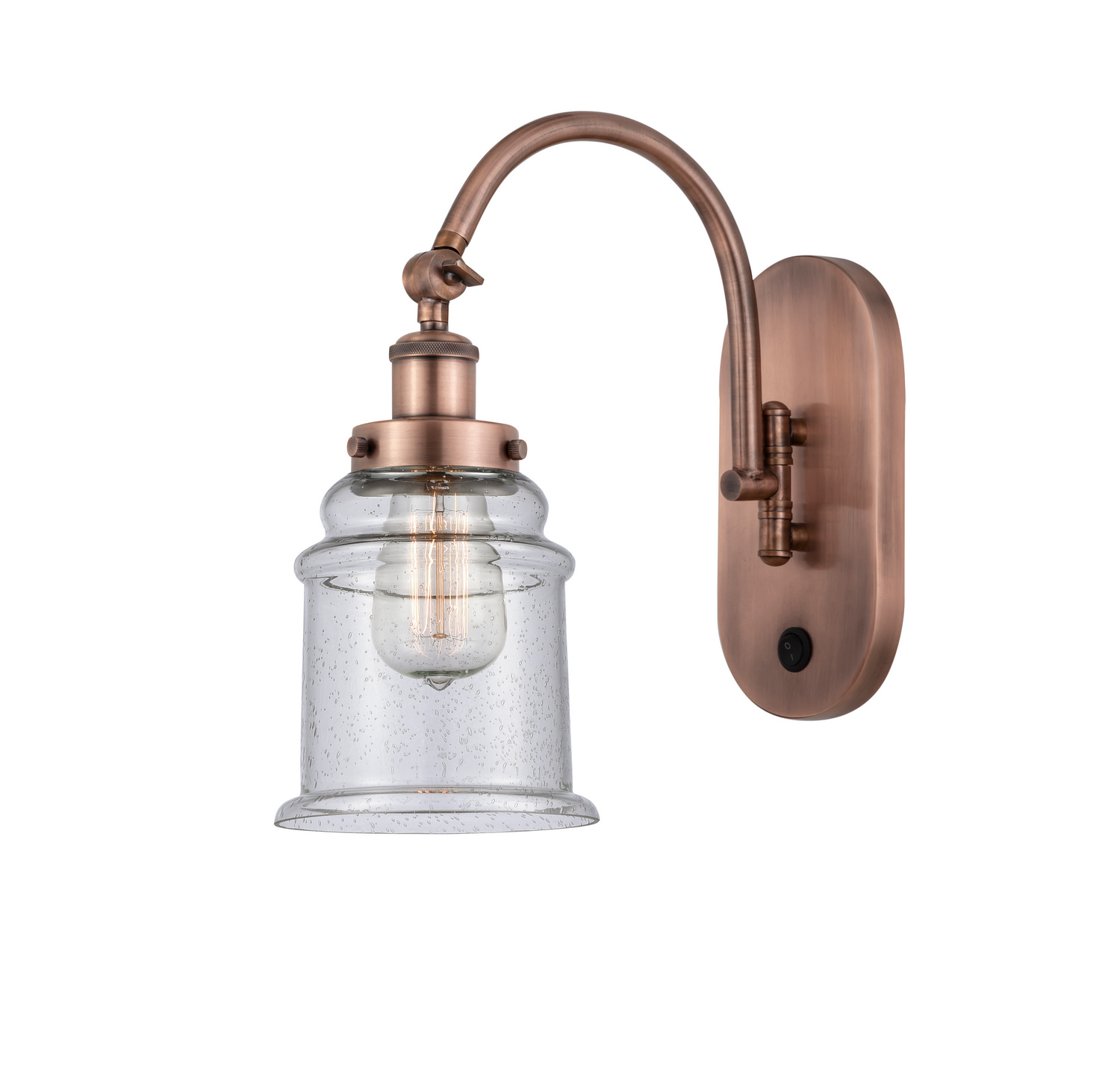 One Light Swing Arm by Innovations - Franklin Restoration Collection, Antique Copper Finish - 918-1W-AC-G184